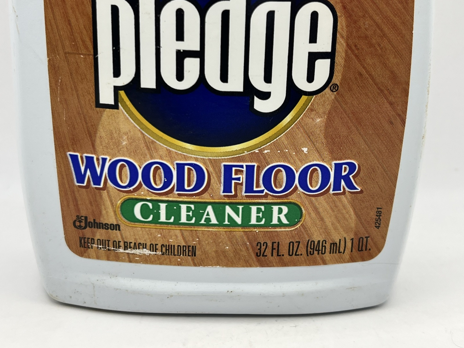 VTG Pledge Wood Floor Cleaner 1998 Original Formula 32oz [75% Full] SC Johnson