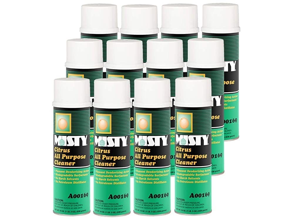 MISTY Citrus All-Purpose Cleaner – 19 oz (Case of 12) 1001583 – Biodegradable