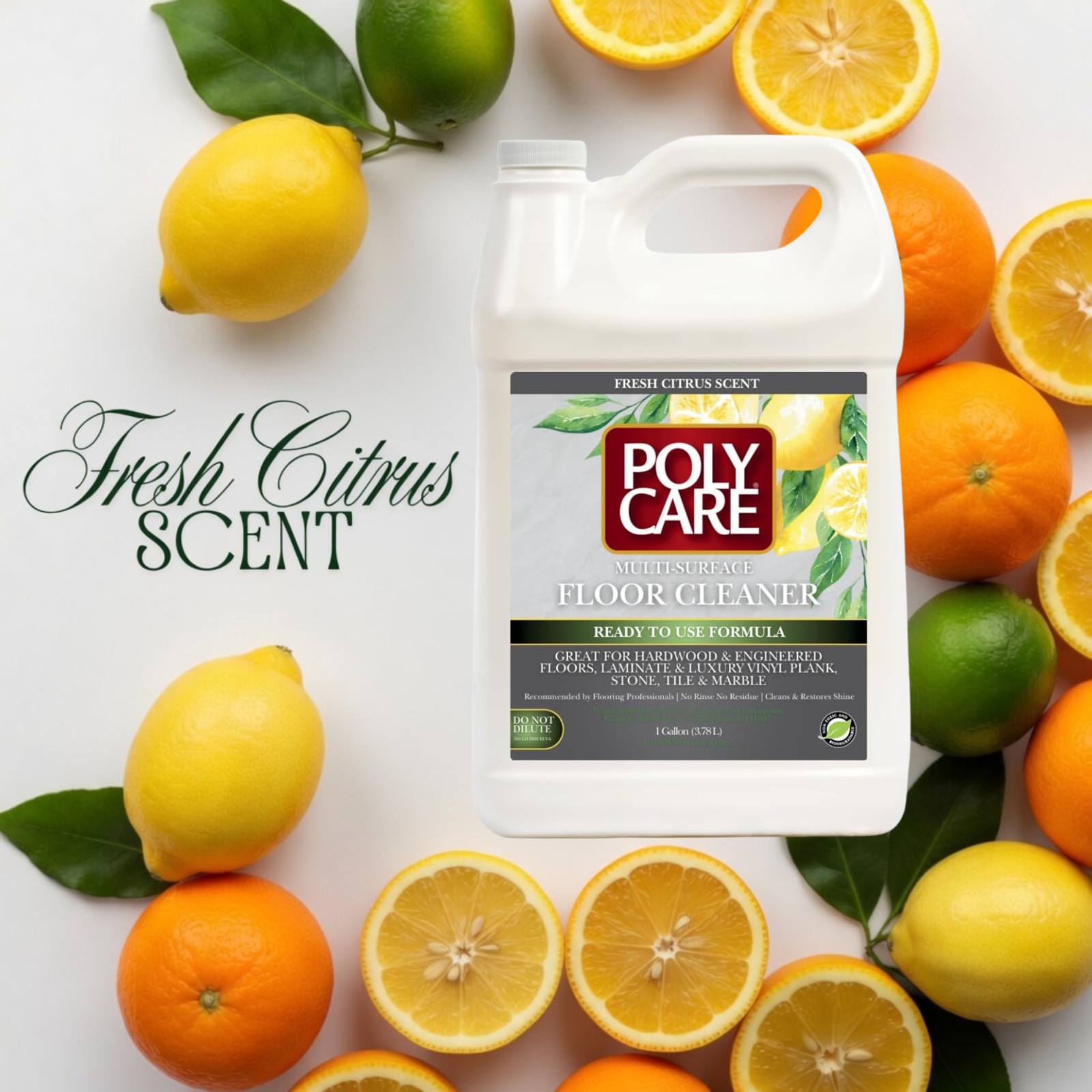 PolyCare 1 Gal Multi-Surface Floor Cleaner 128 fl oz Fresh Citrus Ready To Use