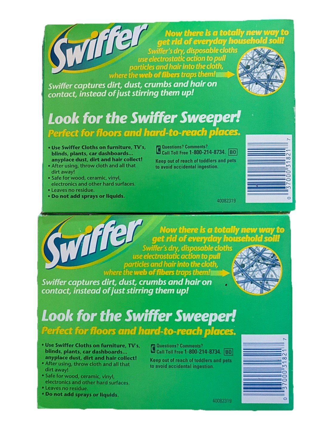 1998 Swiffer Refill For Swiffer Sweeper 16 Dust Cloths Movie Prop Set Of 2
