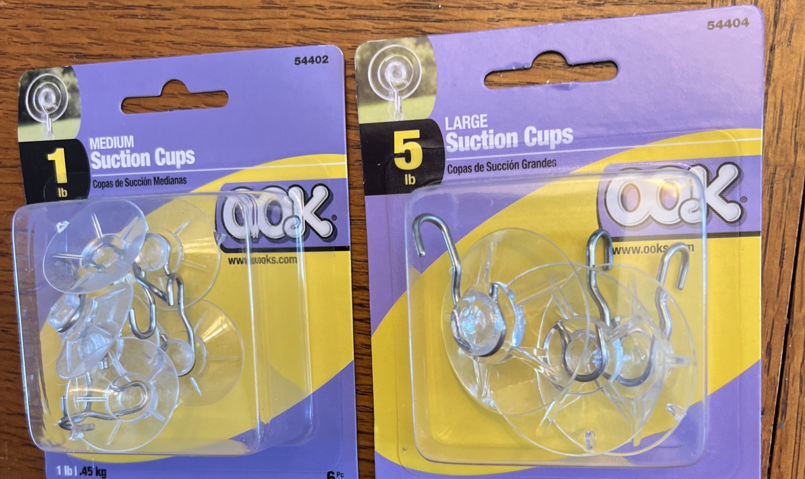OOK Assorted Suction Cups, 6 Medium & 3 Large, Brand New, Window, Glass, Decor