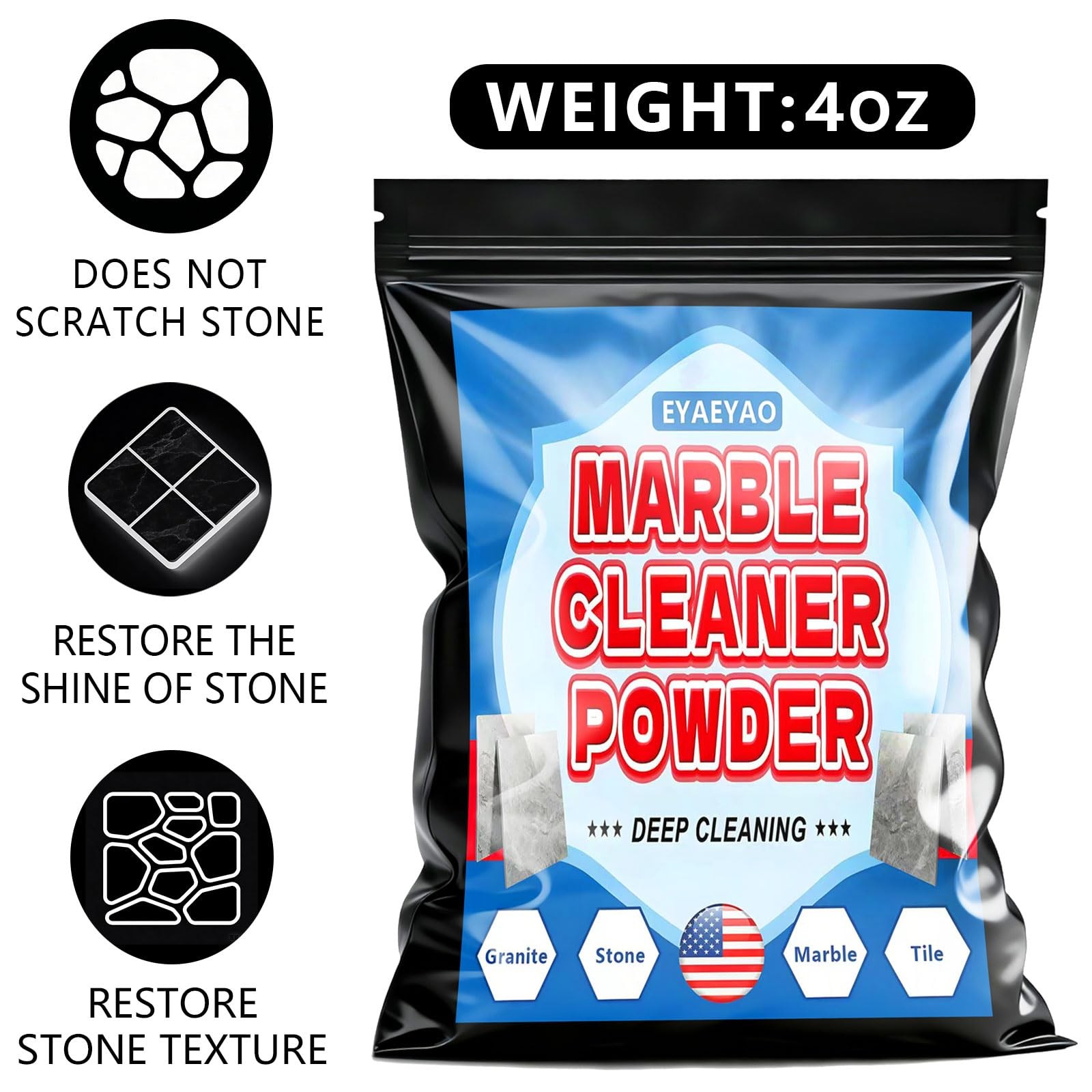 Granite Countertop Cleaner Powder, Marble Cleaner Powder, Marble Polishing Po…