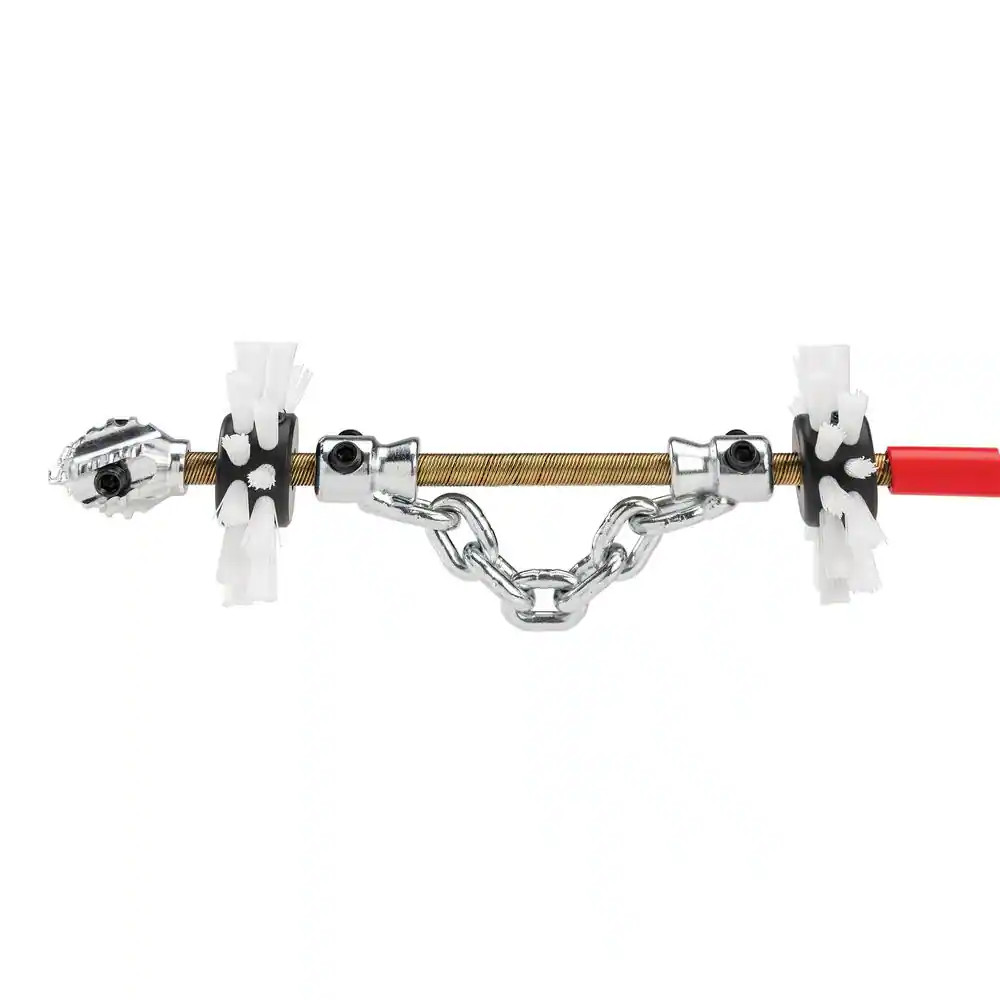 Flexshaft Wall-To-Wall Drain Cleaning, Penetrating Ball Head for Obstructions in