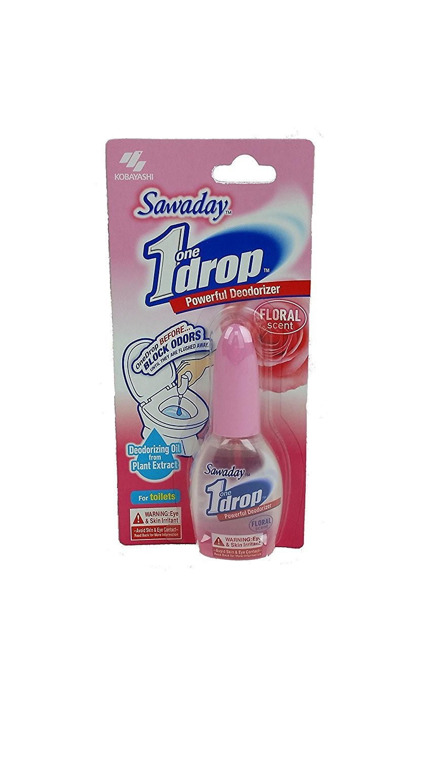 One-Drop Before-You-Go Toilet Drops – 0.67 Fl Oz – Floral Scent, Clear