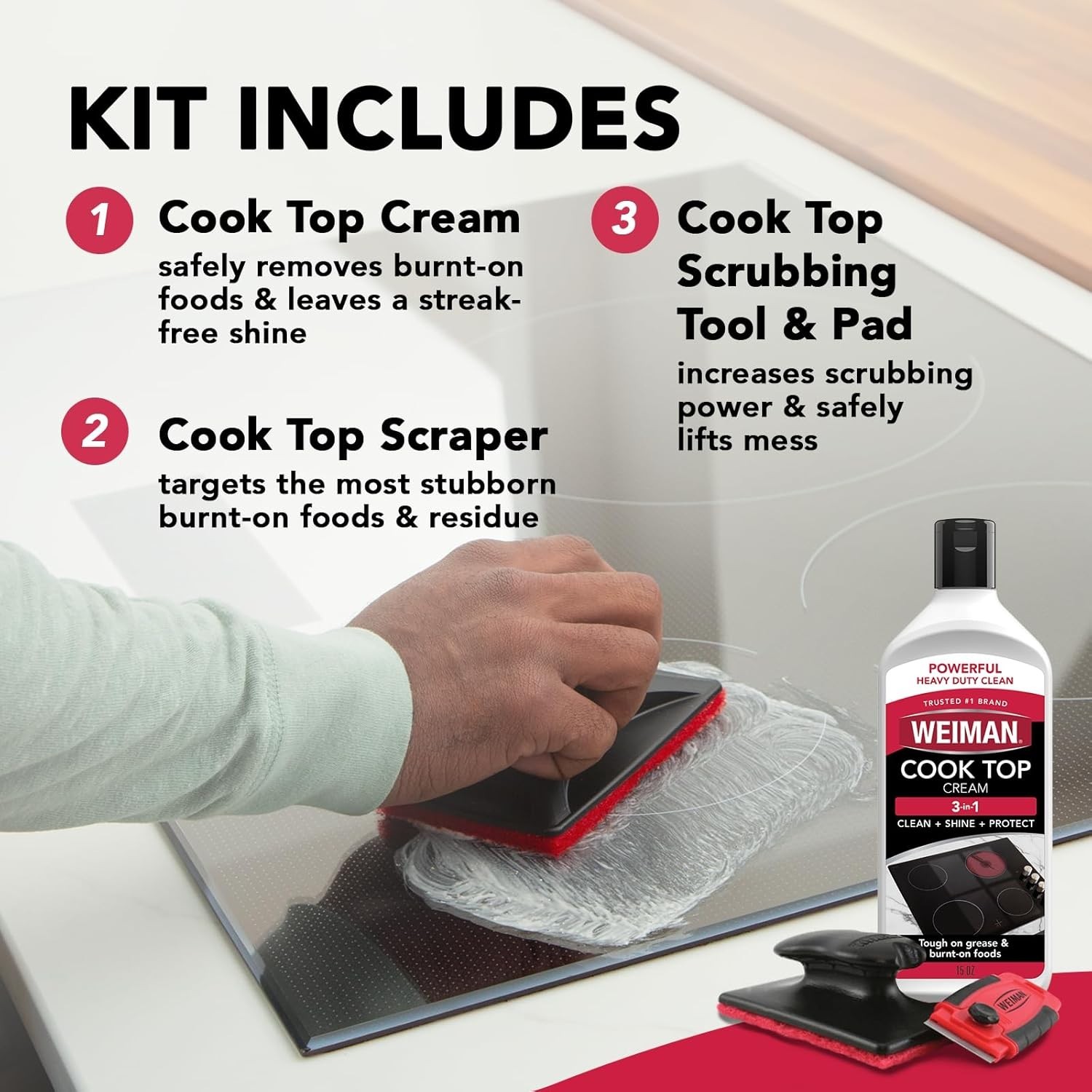 Effortless Shine: 10 oz Cooktop & Stove Cleaner for Gas and Electric Ranges