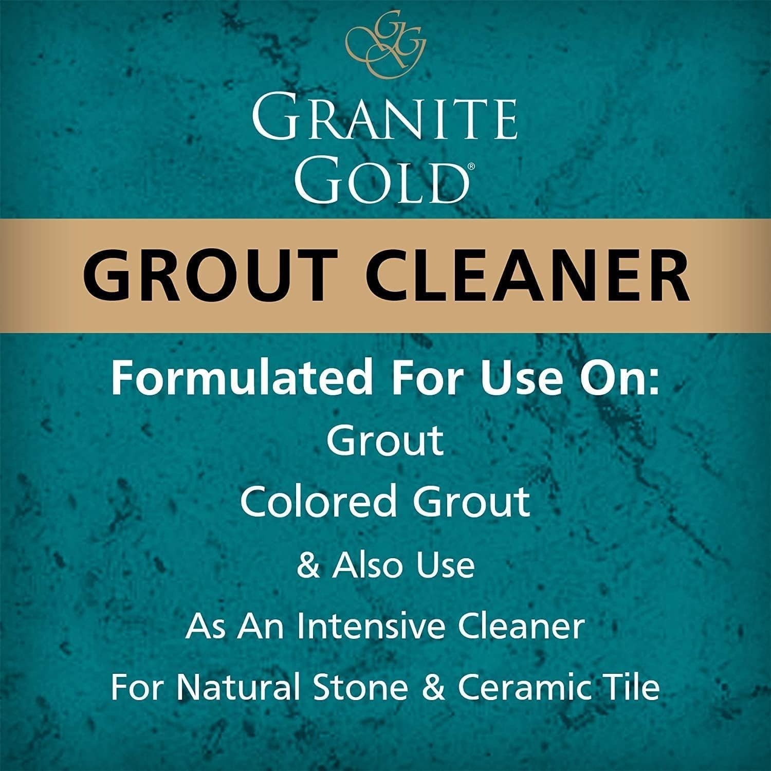 Streak-Free Grout Cleaner for Stone, Ceramic & Glass – 88 Oz, 4 Brushes Included