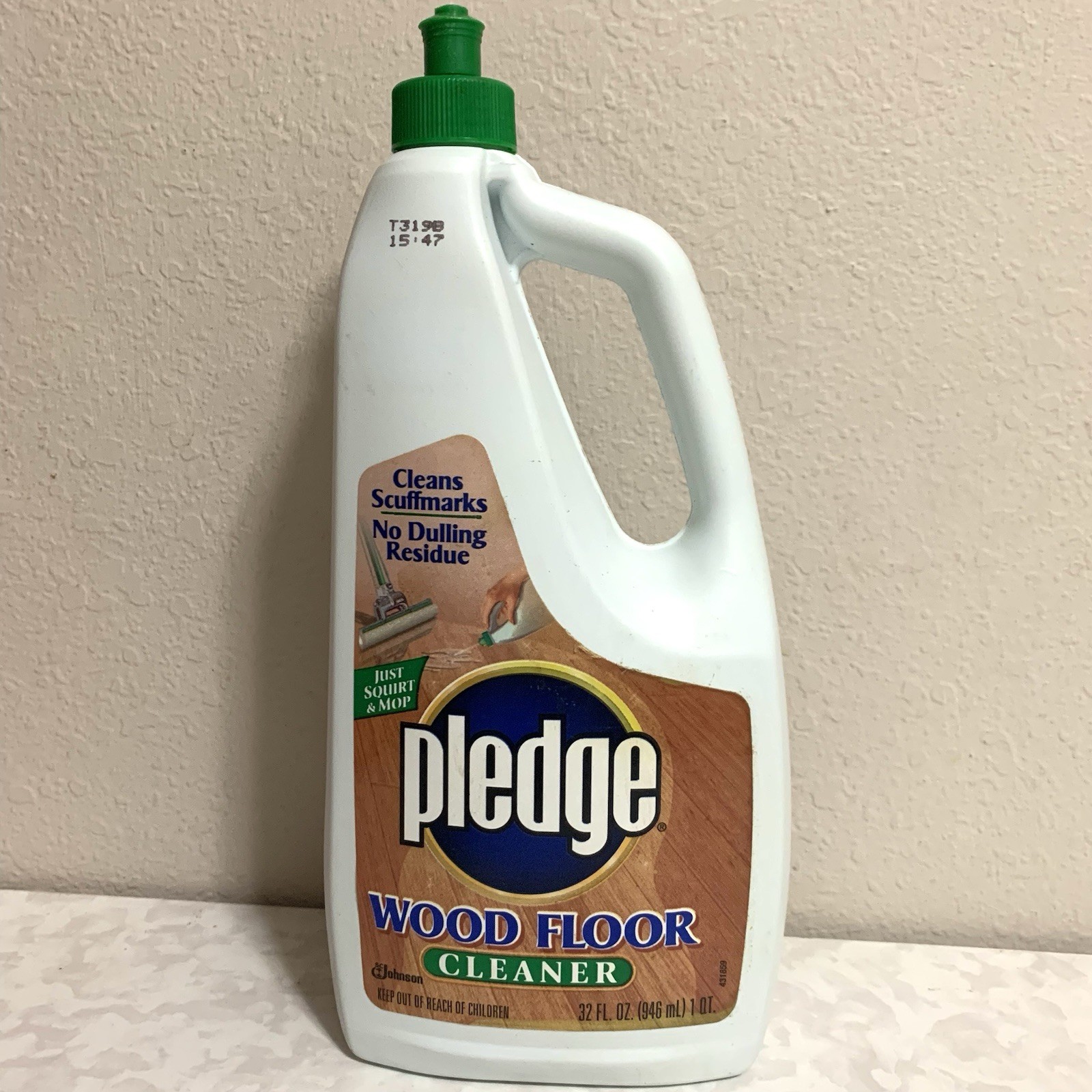 Vintage RARE SC Johnson Pledge Wood Floor Cleaner 1998 Original Old Formula 32oz