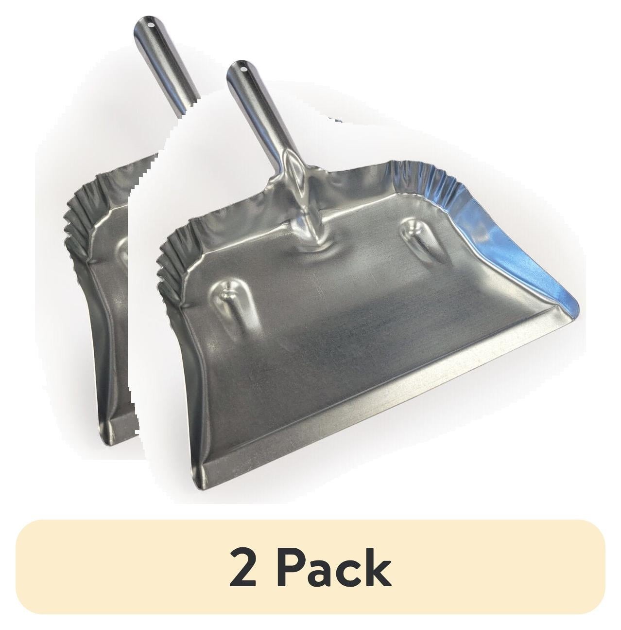 Heavy Duty Galvanized Steel Dustpan Space-Saving Design Convenient Storage