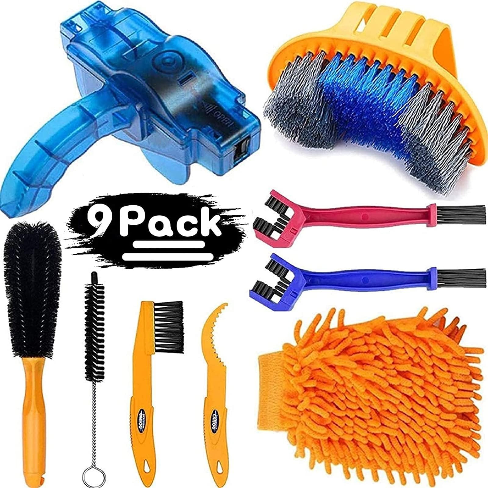 focopot Bike Cleaning Kit (9pcs), Including Chain Cleaner for Cycling,Bicycle…