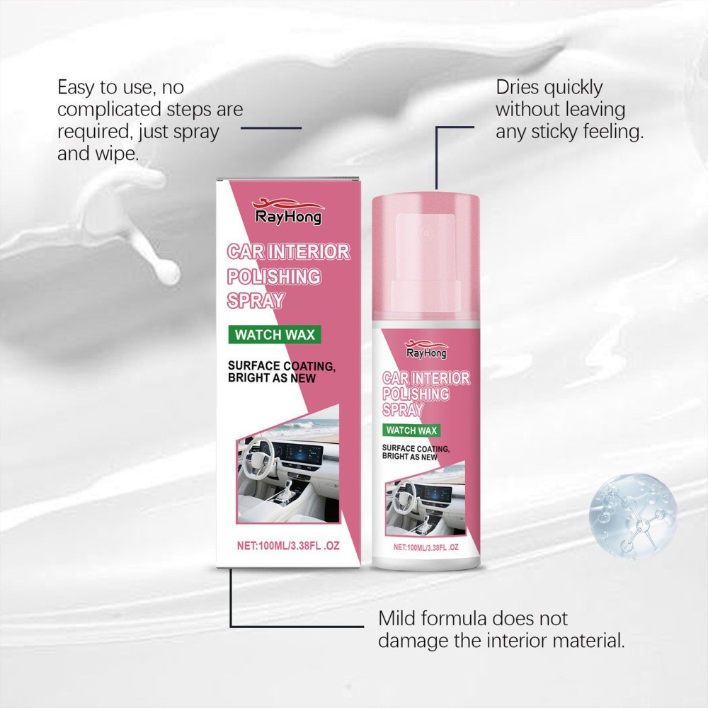 1~5 Pack Polishing Cleaner Car Interior, Car Interior Detailer and Cleaner 100ml