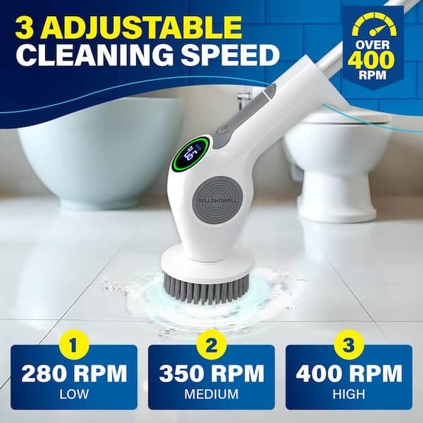 Scrubtastic Pro 43 in. Rechargeable Electric Power Scrubber Cleaner Scrub Brush