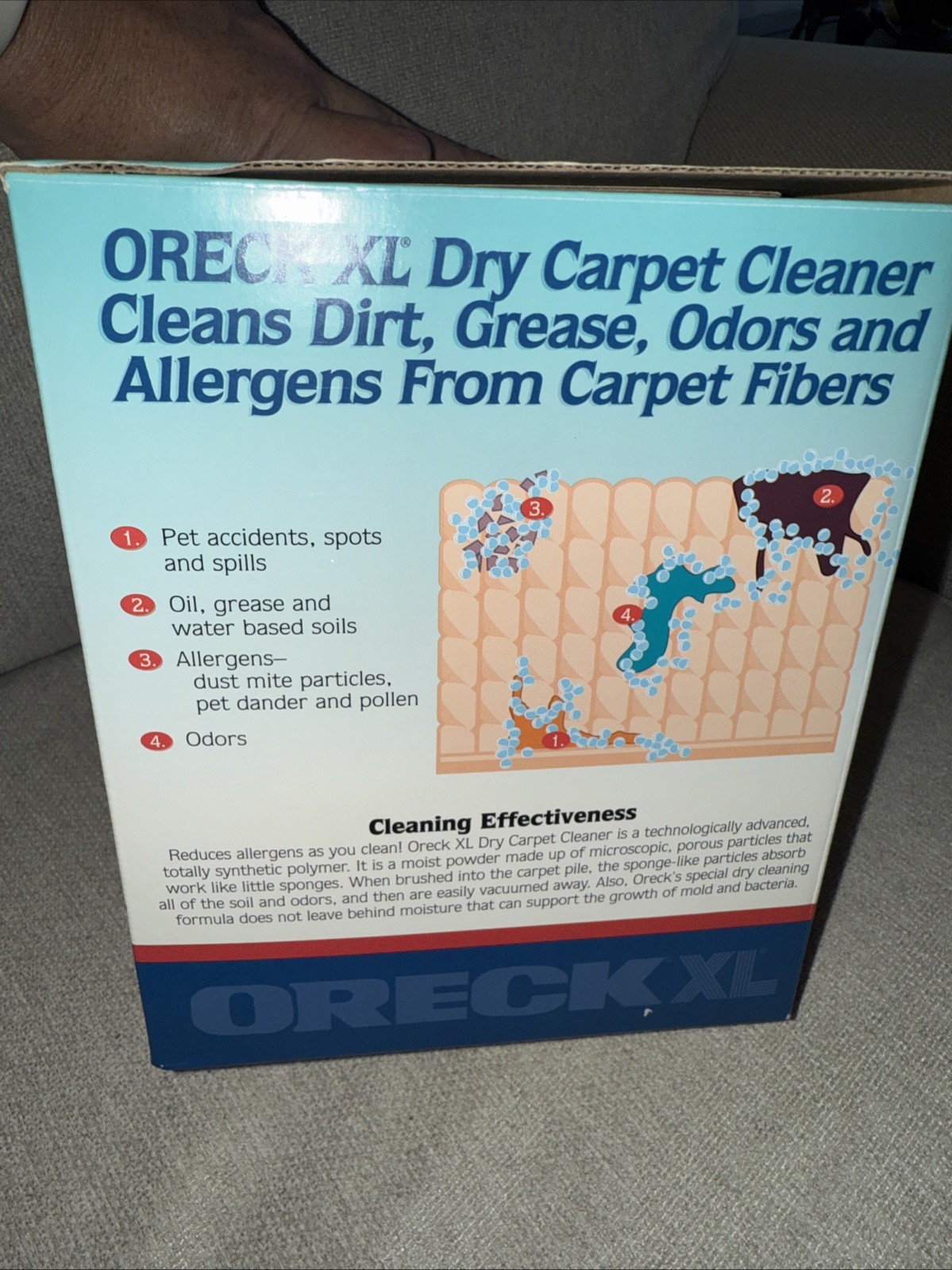 Oreck XL Dry Carpet Cleaning System Deep Clean Spray Rugs & Carpets