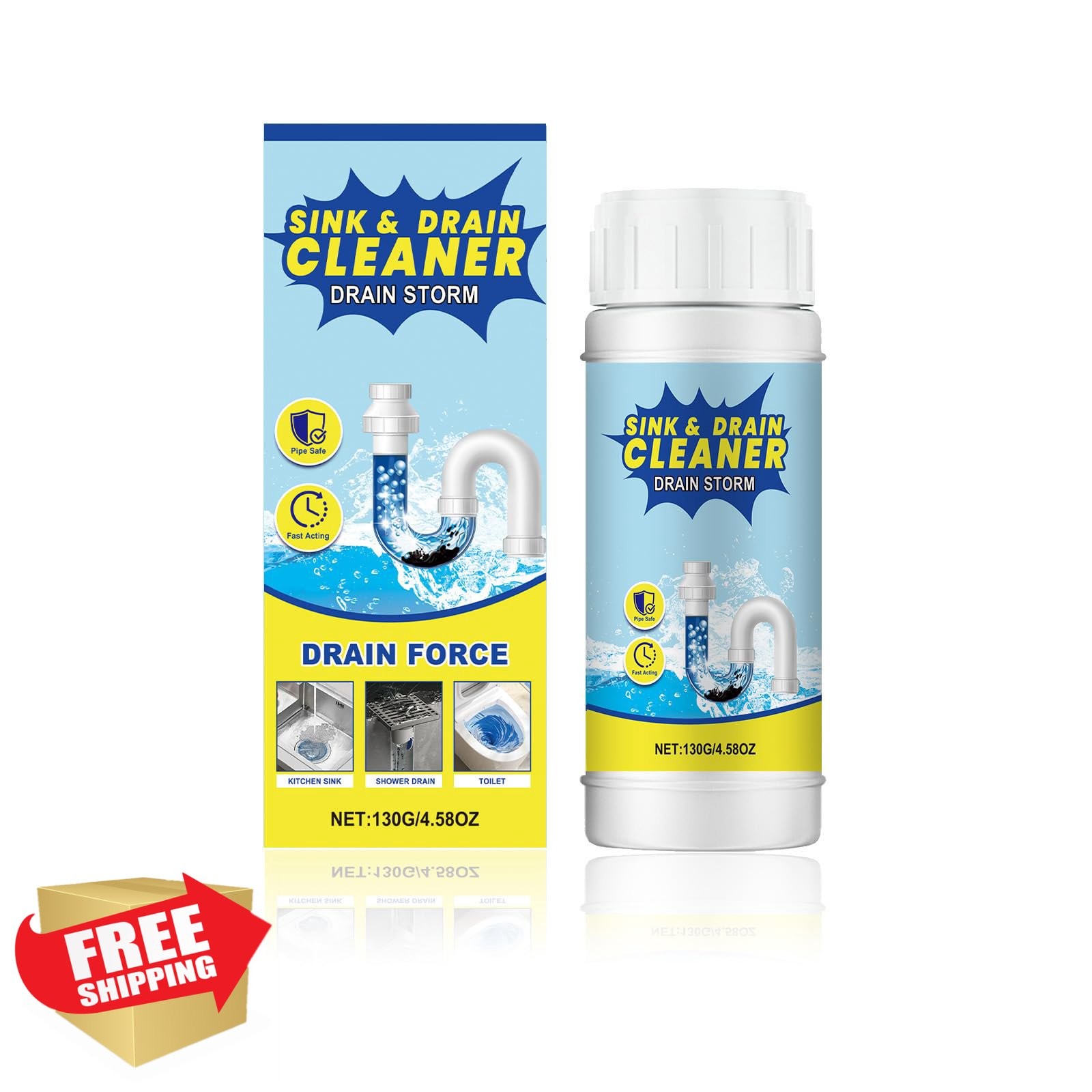 CrySPKaine Unscented Drain Cleaner Powder 130g