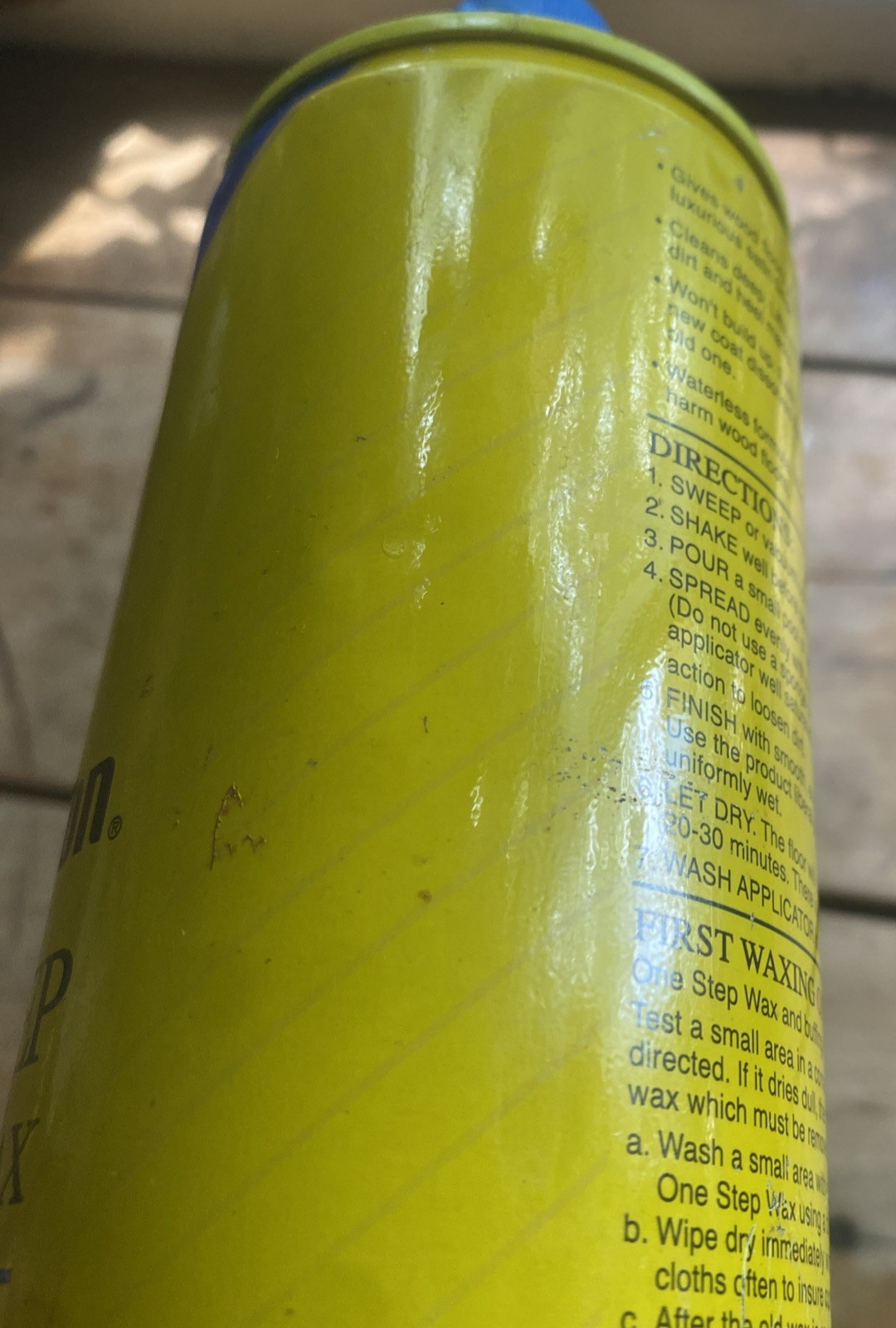 SC Johnson One Step No Buff Wax Fine Wood Floor Care 22 fl oz “90% FULL “ 1.2lbs