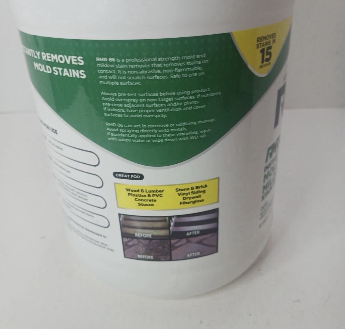RMR-86 Instant Mold and Mildew Stain Remover Spray Scrub Free Formula 1 Gallon