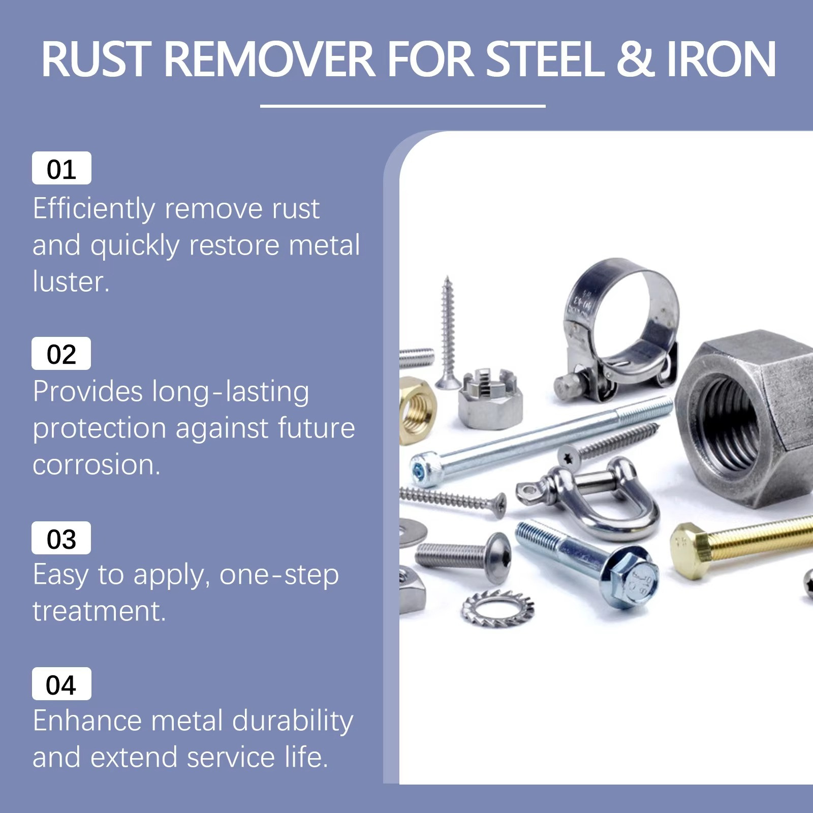 All-Purpose Rust Remover Spray 120ML Fast Acting Iron Oxidation Eliminator USA