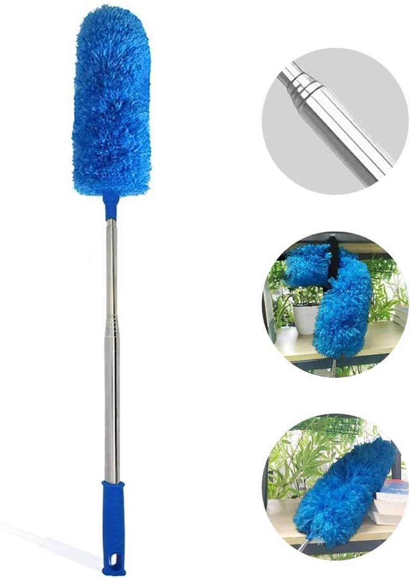 Feather Cleaning Duster with Handle Telescoping Extendable 100 Extra Long Pole