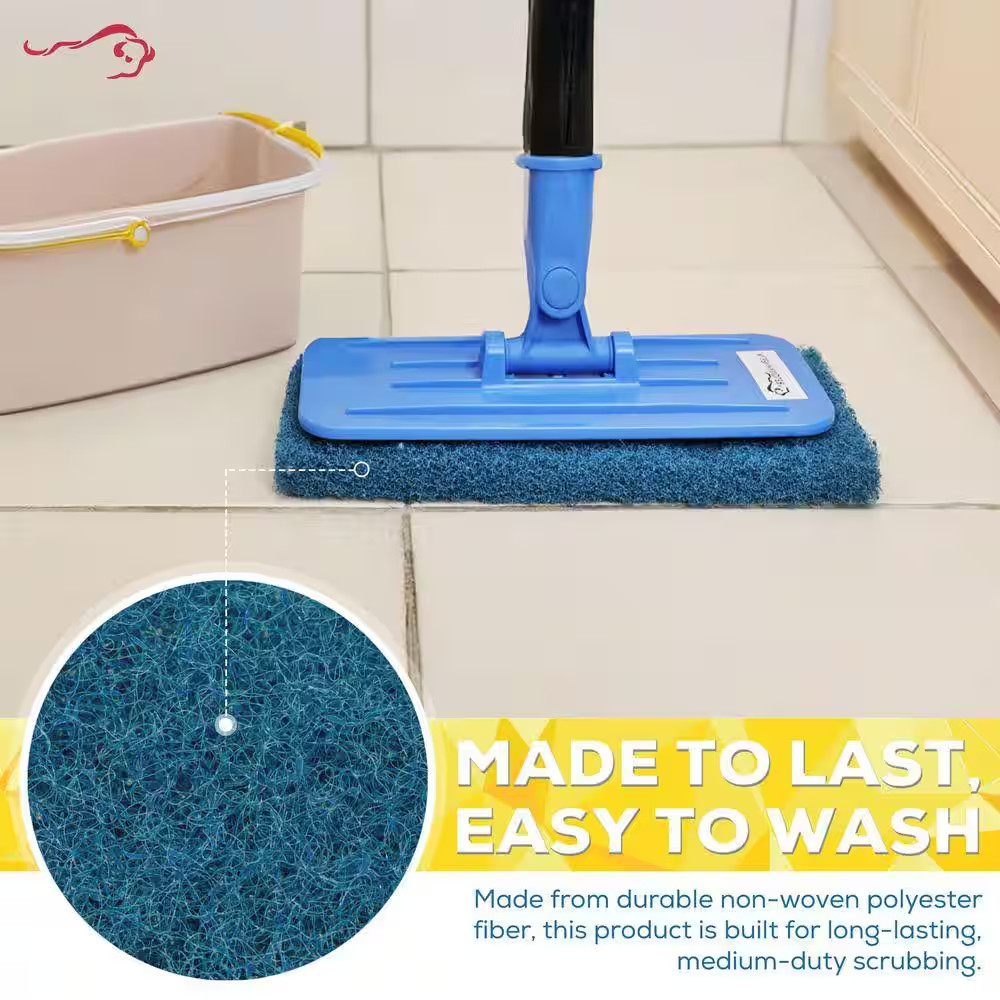 4.6 In. Medium Cleaning Scrubbing Pad, Blue Duty Scrub, Eco-Friendly, General Cl