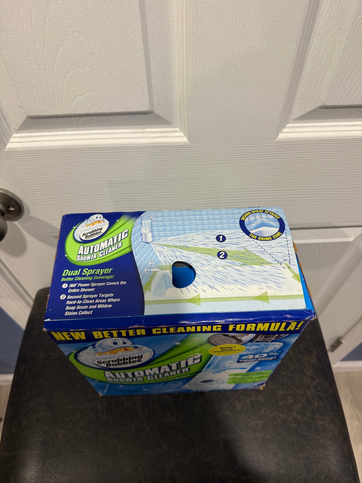 Scrubbing Bubbles Automatic Shower Cleaner Sealed One Button Dual Spray NEW