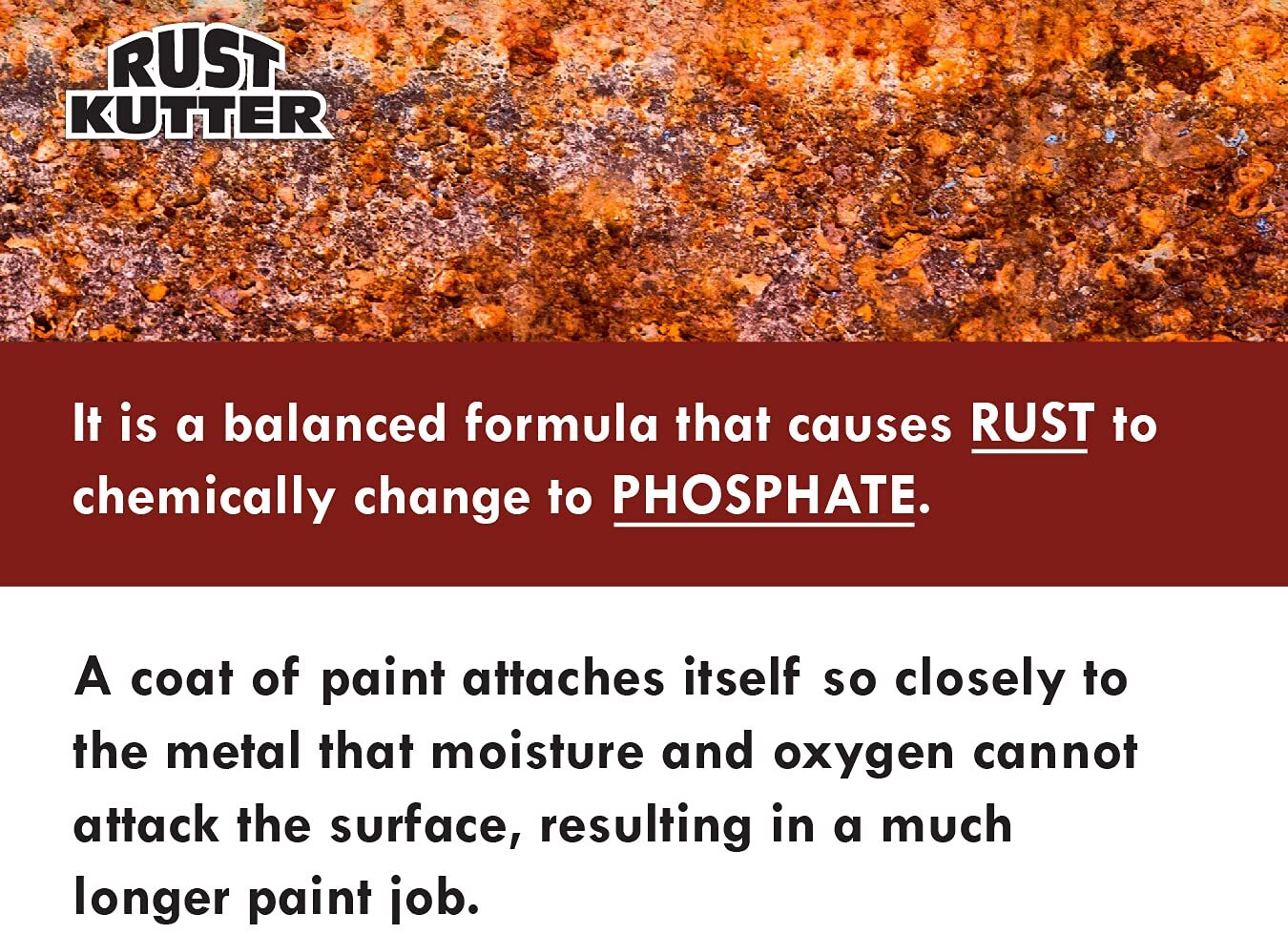 Rust Kutter Gallon Stops Rust and Converts Rust Spots to Leave a Primed Surface