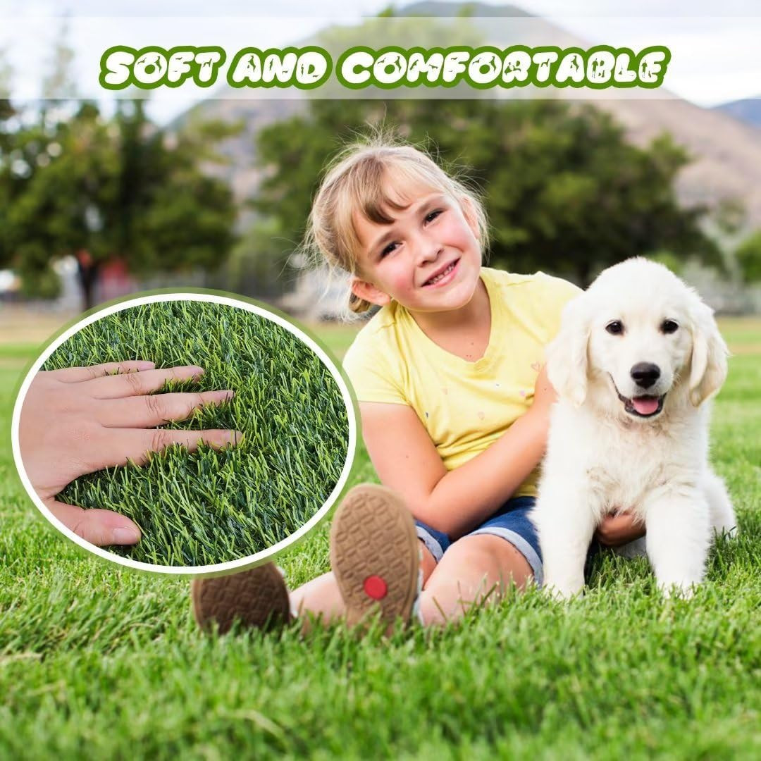 Artificial Grass Dog Potty Training Mat 47.3×31.5 in with Drainage Holes