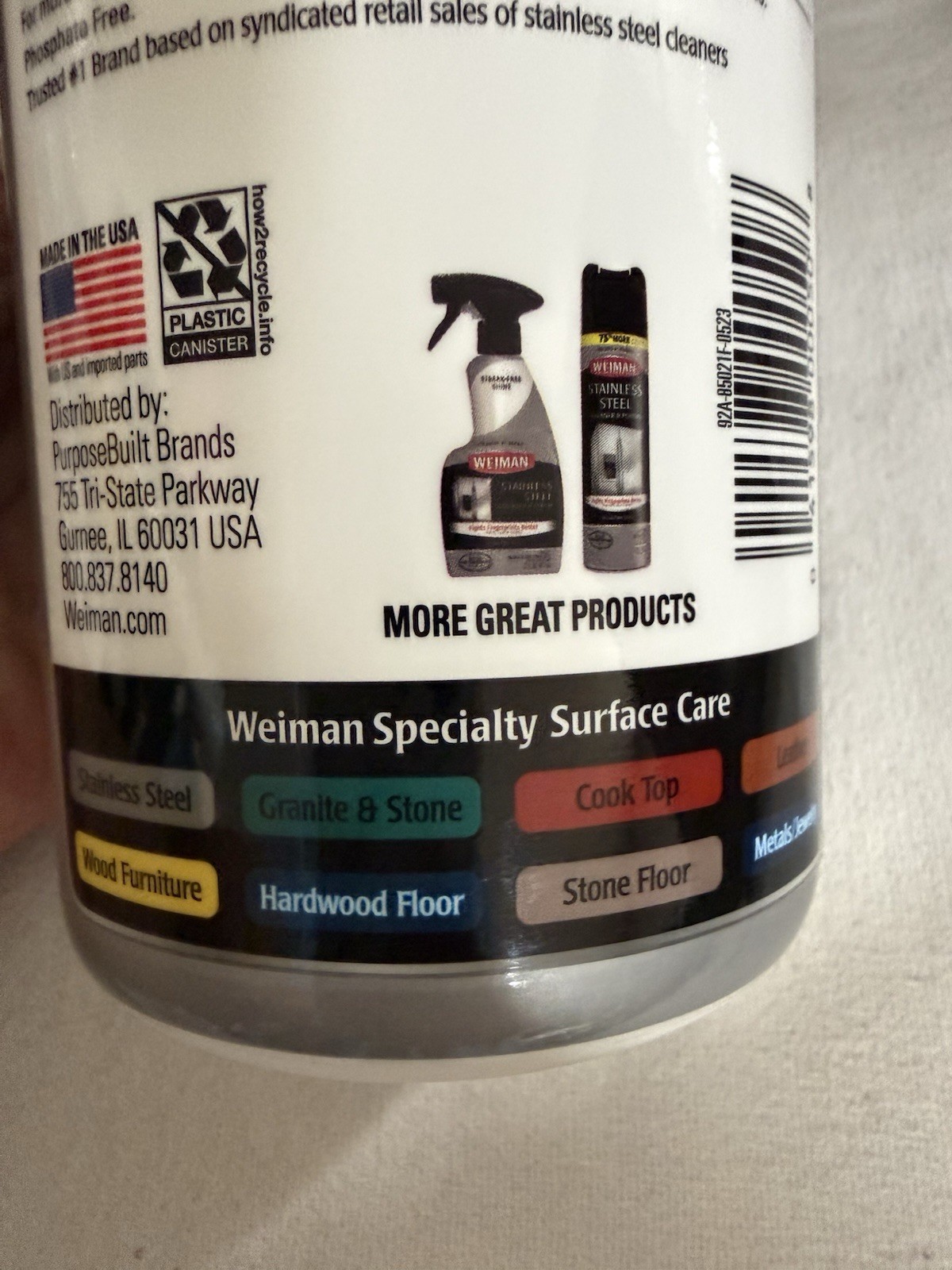 4PK Weiman Stainless Steel Surface Cleaning Polishing Protecting Wipes -30 Count