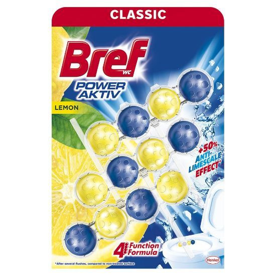 Bref Classic Toilet Bowl cleaner/freshener LEMON scent -3 x 50g-FREE SHIPPING