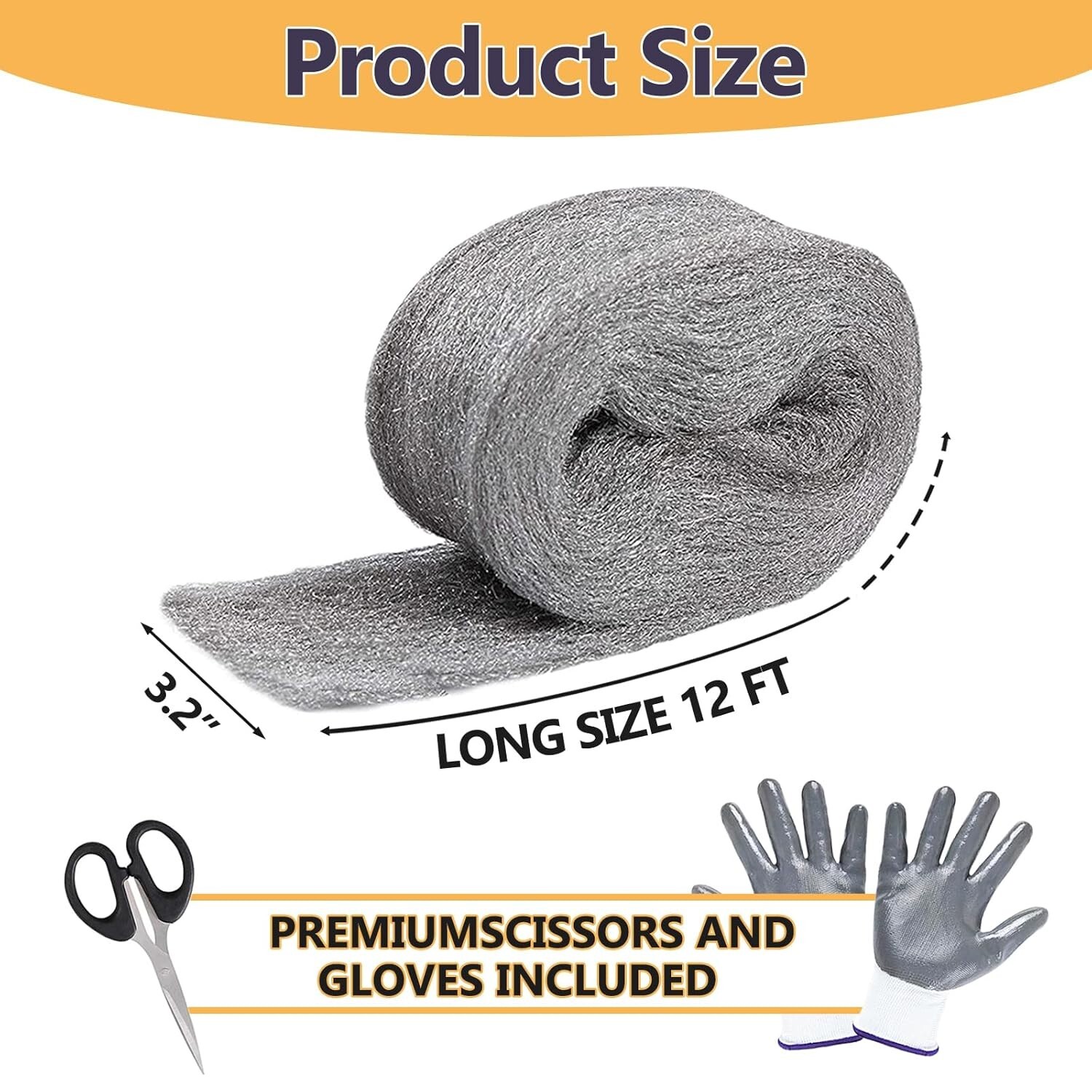 Stainless Steel Wool Steel Wool Fill Fabric Roll Gap Blocker Coarse Wire Hardw