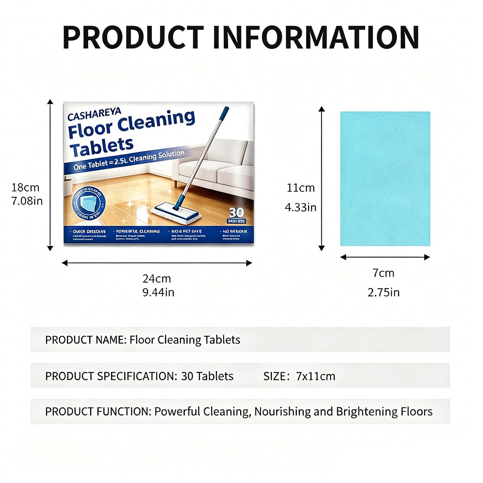 30pcs Multiple Effect The Floor Clean,Floor Cleaning Tablets Multi-Surface