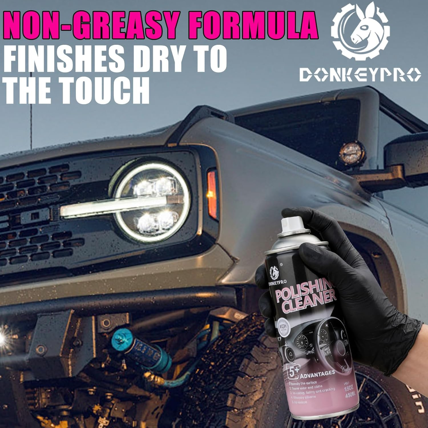 Car Interior Cleaner, Polishing Cleaner Detailer Spray for Vehicle Detailing, 45