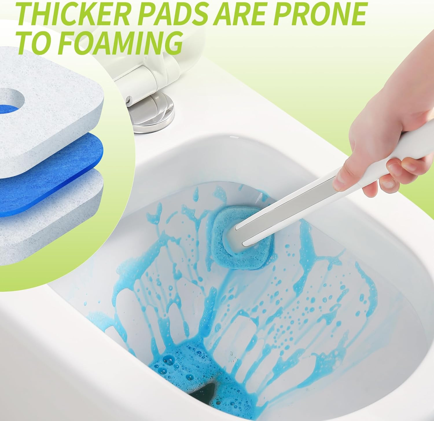 IVYROLL Toilet Bowl Cleaner Wand Refills Compatible with CLOROX, 21 Count Dispos