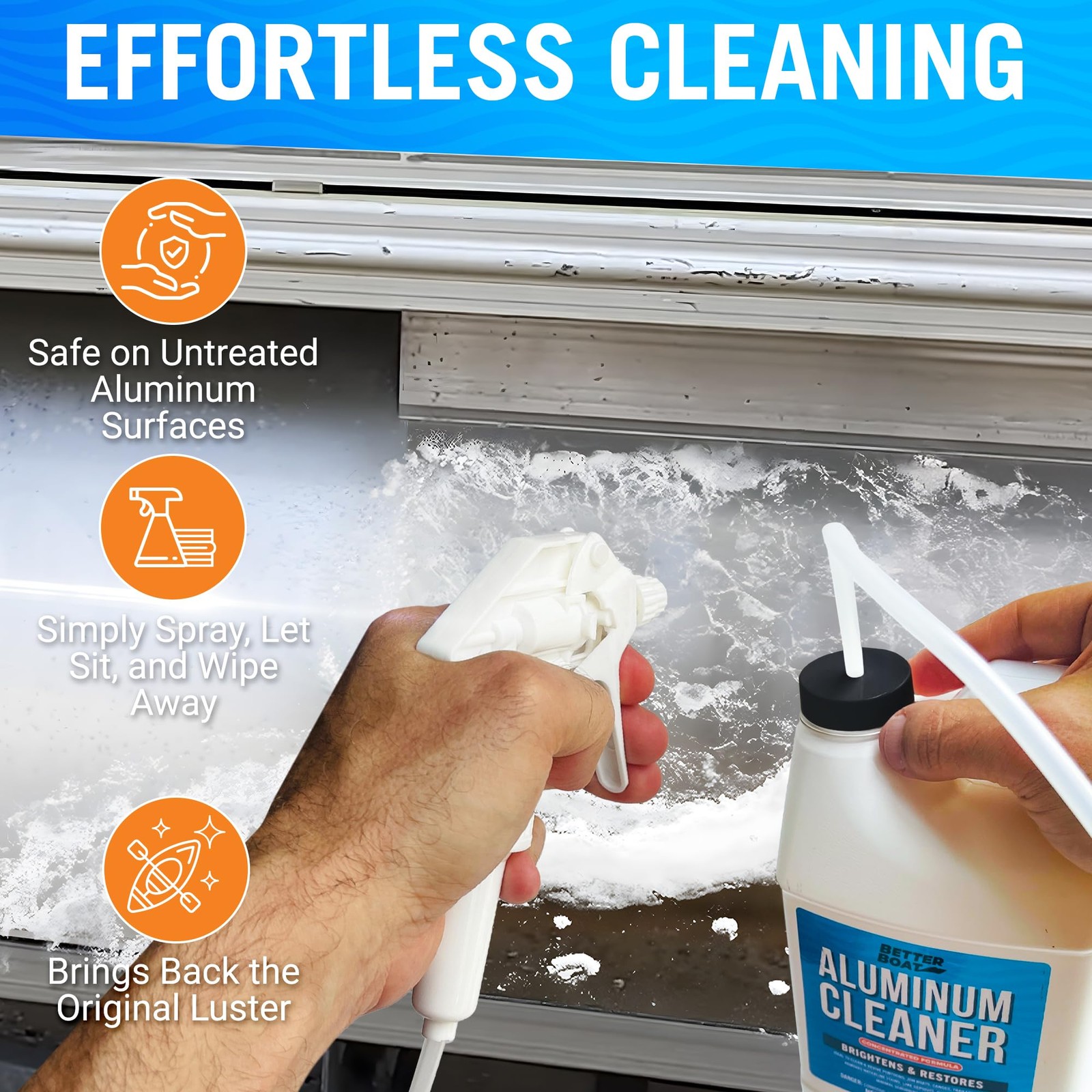 Aluminum Cleaner And Brightener Restorer Removes Stains And Oxidation Acid Wash
