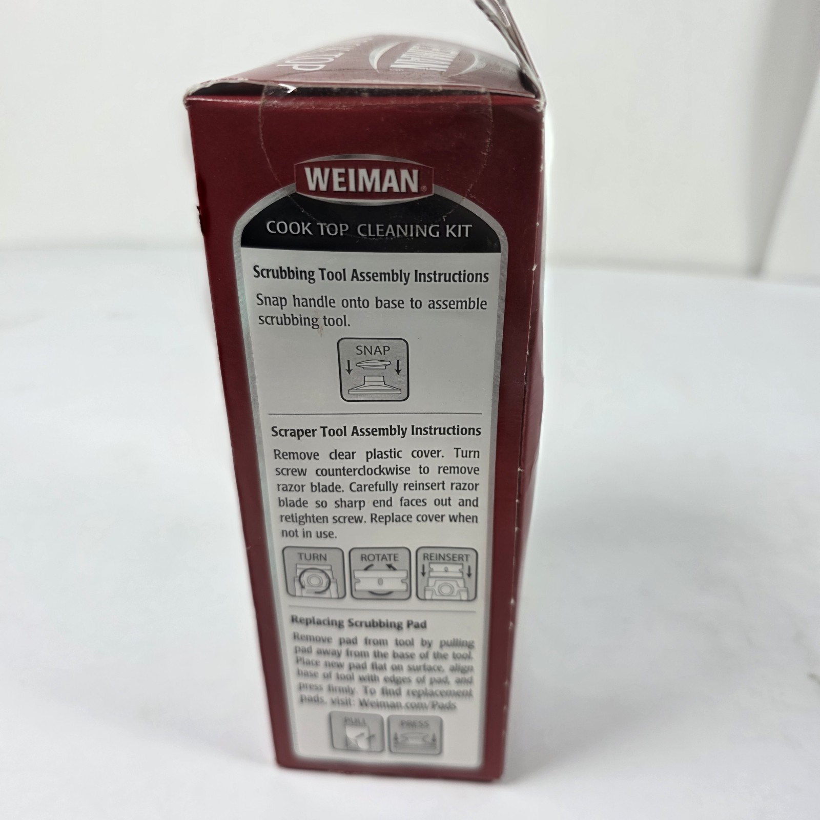 WEIMAN Glass Stove Cook Top Complete CLEANING KIT Scrubber & Scraper Included
