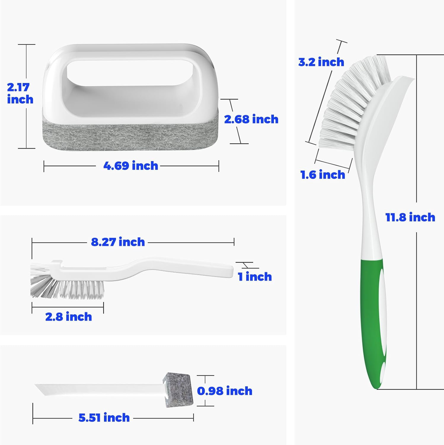 6 Pack Dish Brush with Handle Kitchen Cleaning Brush Set for Pot, Pan, Kitchen S