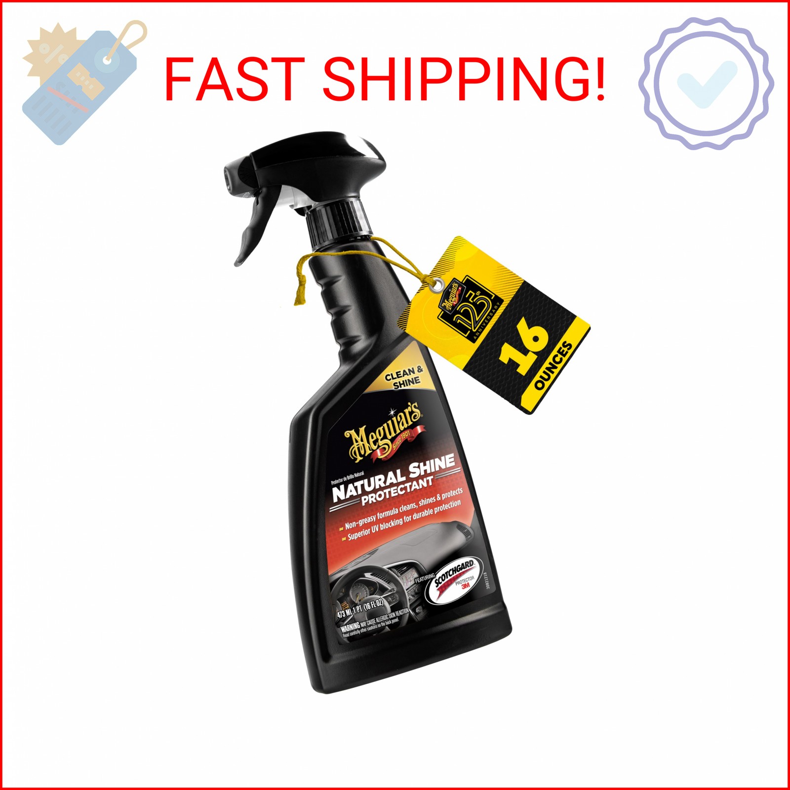 Meguiar’s G4116 Natural Shine Protectant, Plastic Restorer that Improves Color a