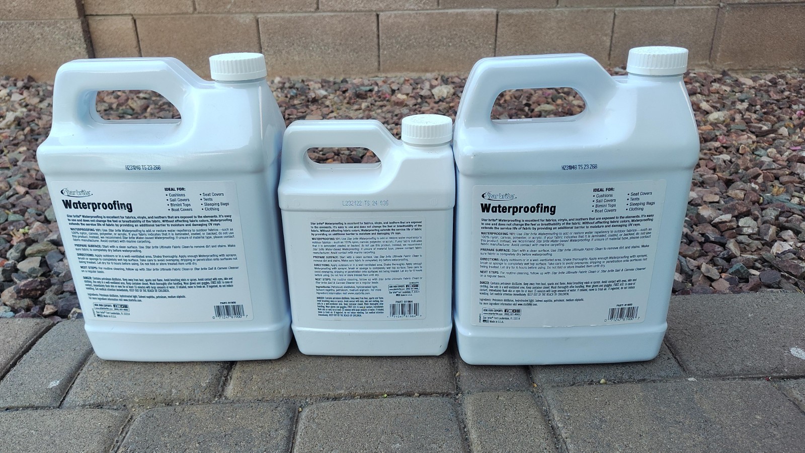 Star Brite Waterproofing 3 Pack Two 1 Gallon One 64oz Marine Fabric New