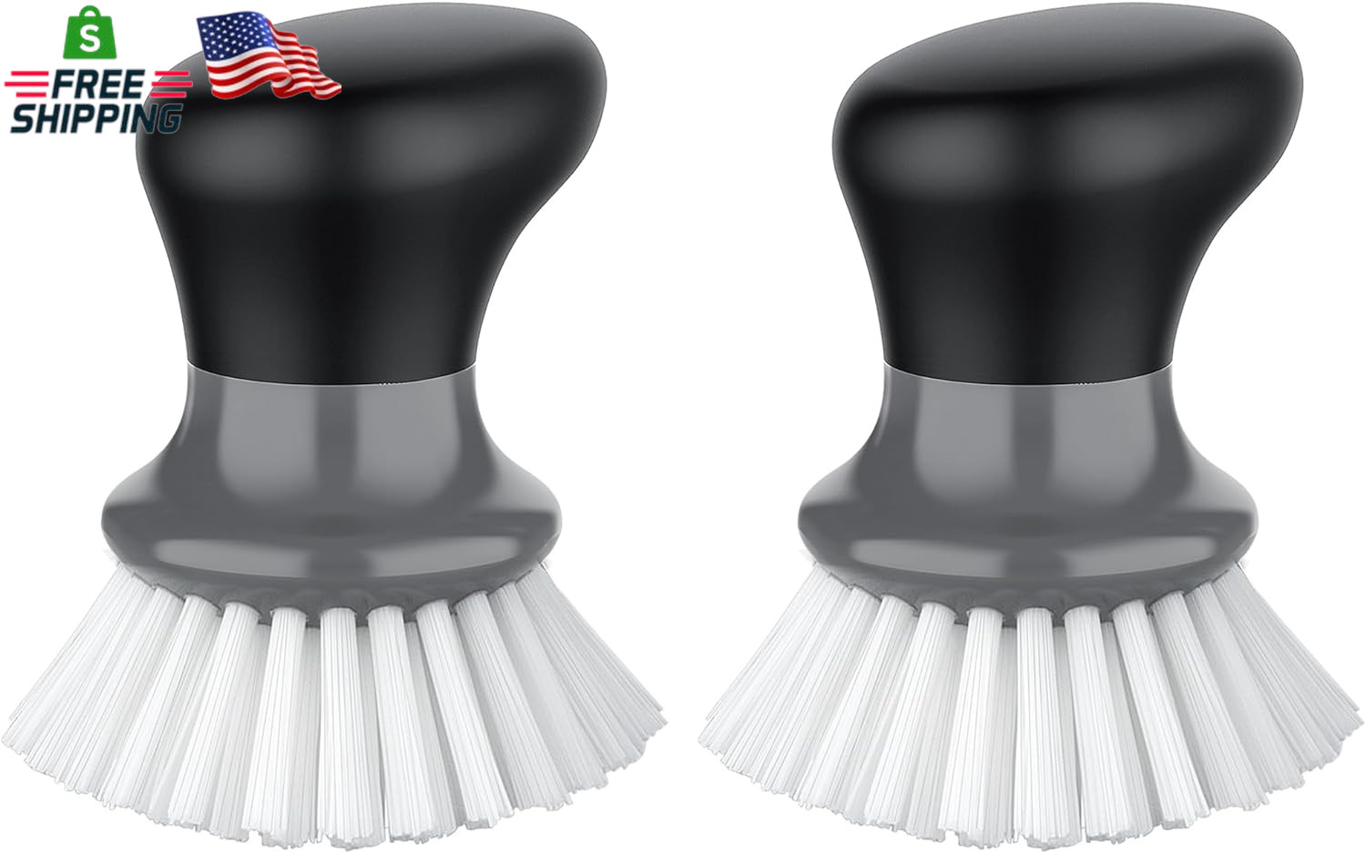 Unbranded VERO Safe Dish Scrub Brush Palm Grip Ergonomic Kitchen Scrubber 2 Pack