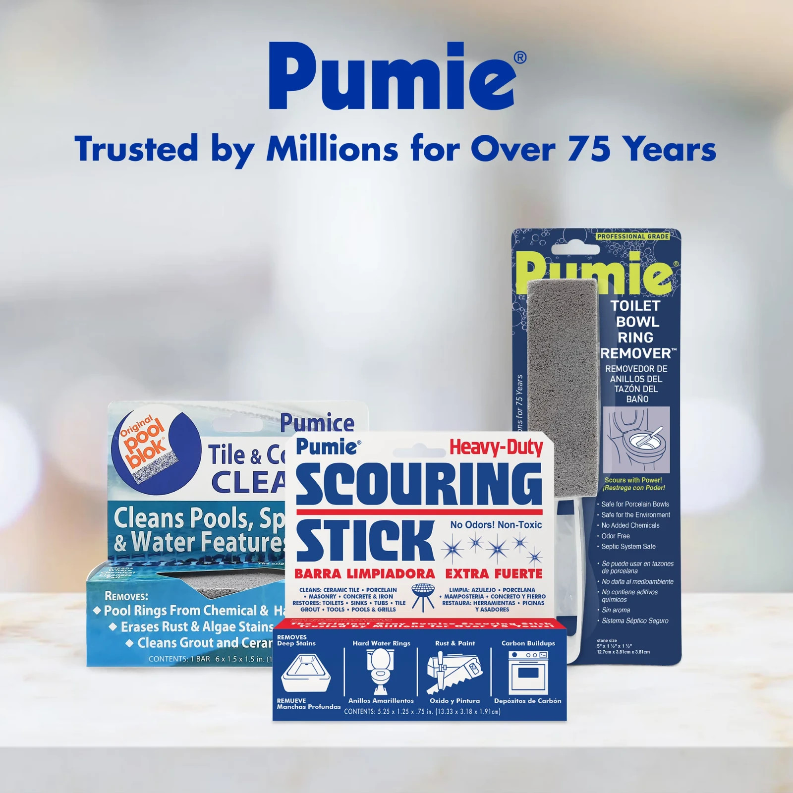Pumice Scouring Stick Cleaner for Toilet Grills Tiles 1 Pack