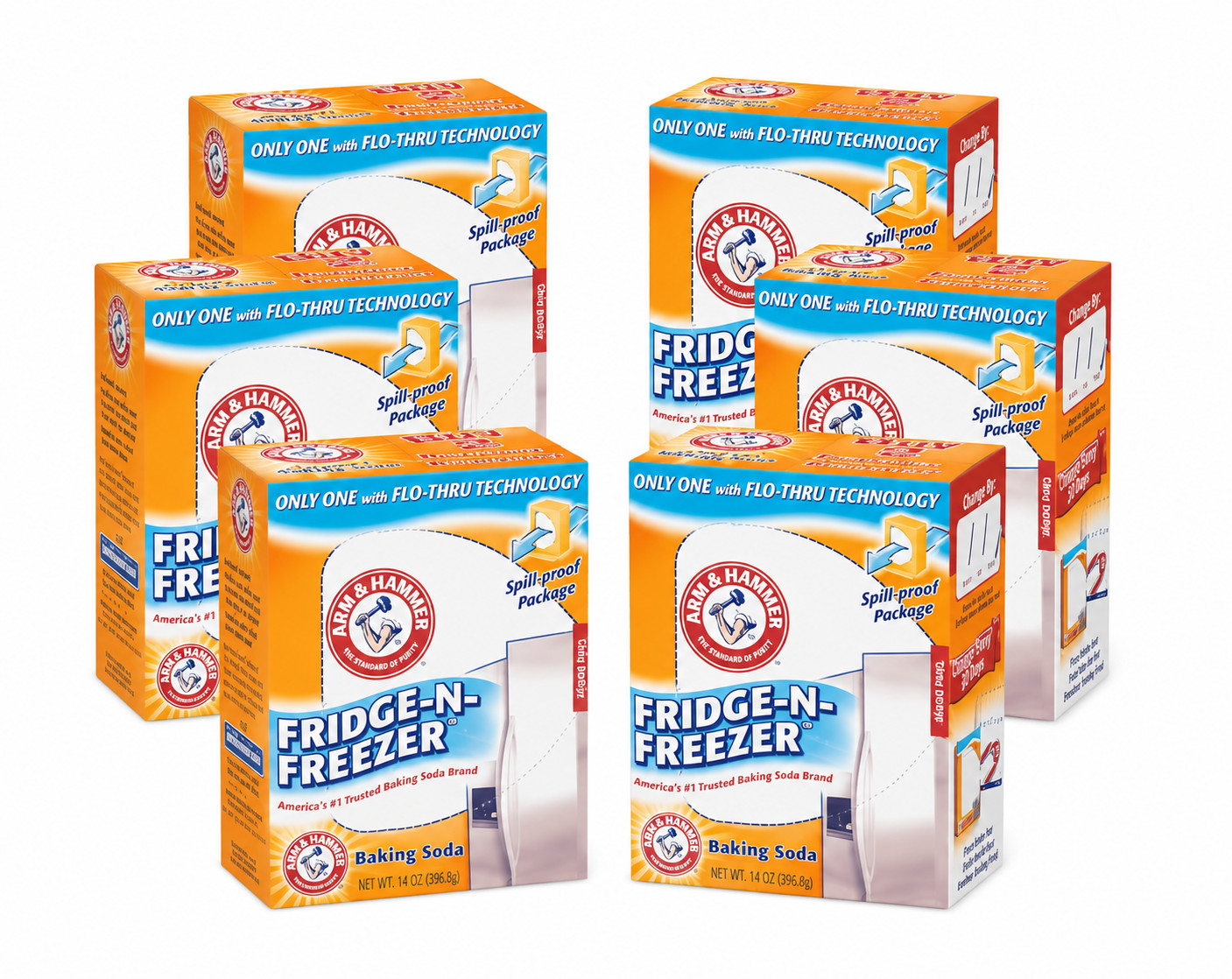 14 oz. Baking Soda Fridge-N-Freezer Odor Absorber (6 pack)
