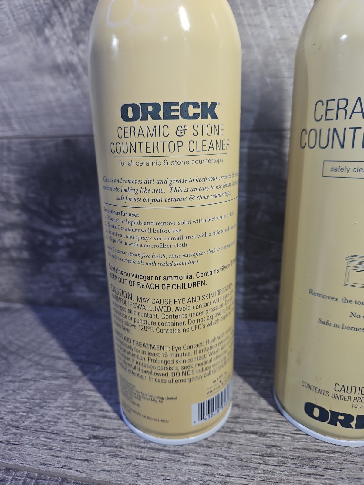 Lot 2 Oreck Ceramic & Stone Countertop Cleaner 18oz Each
