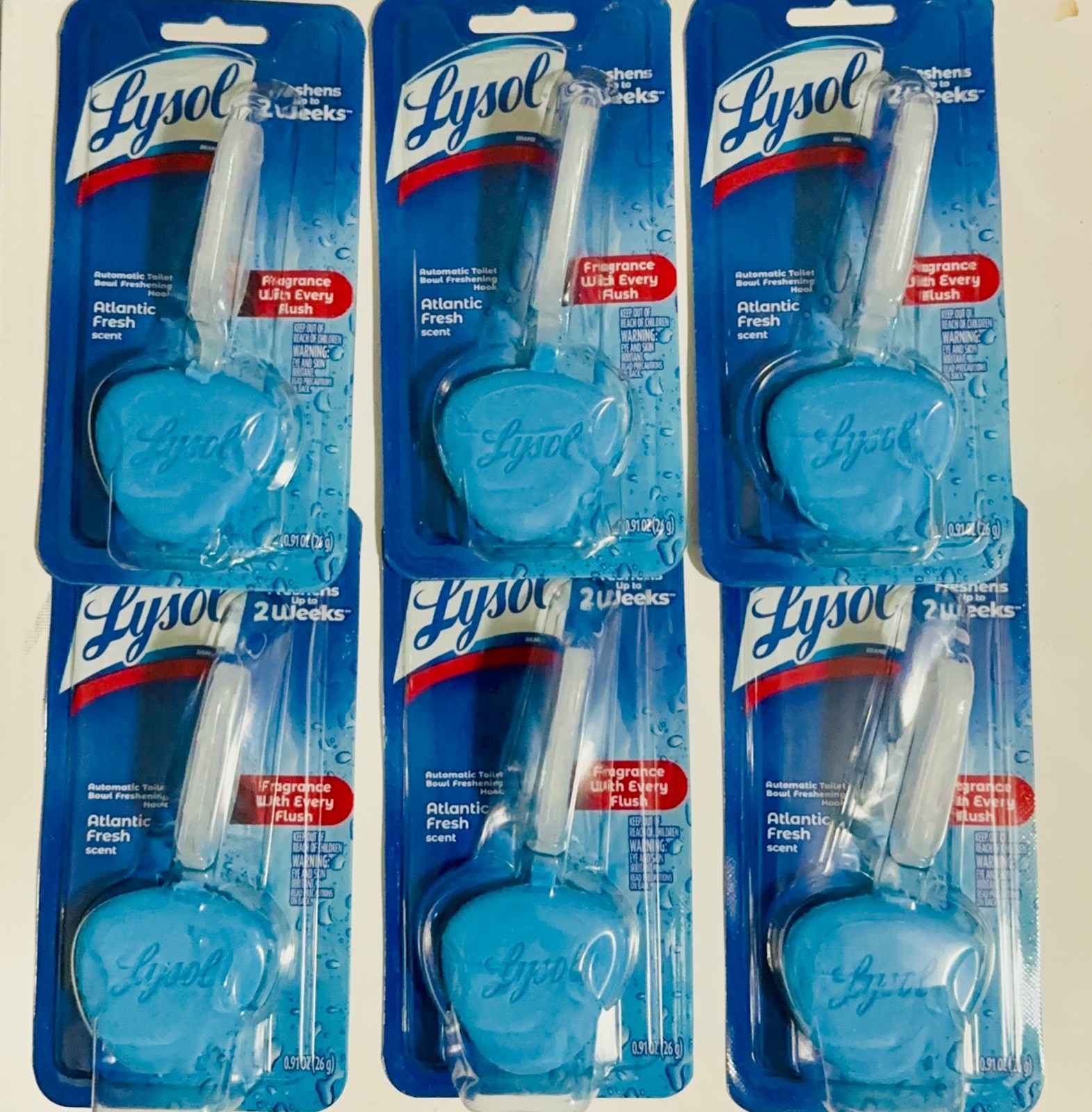 lysol toilet bowl cleaner lavender scent 2 weeks freshness 0.91oz 6pack