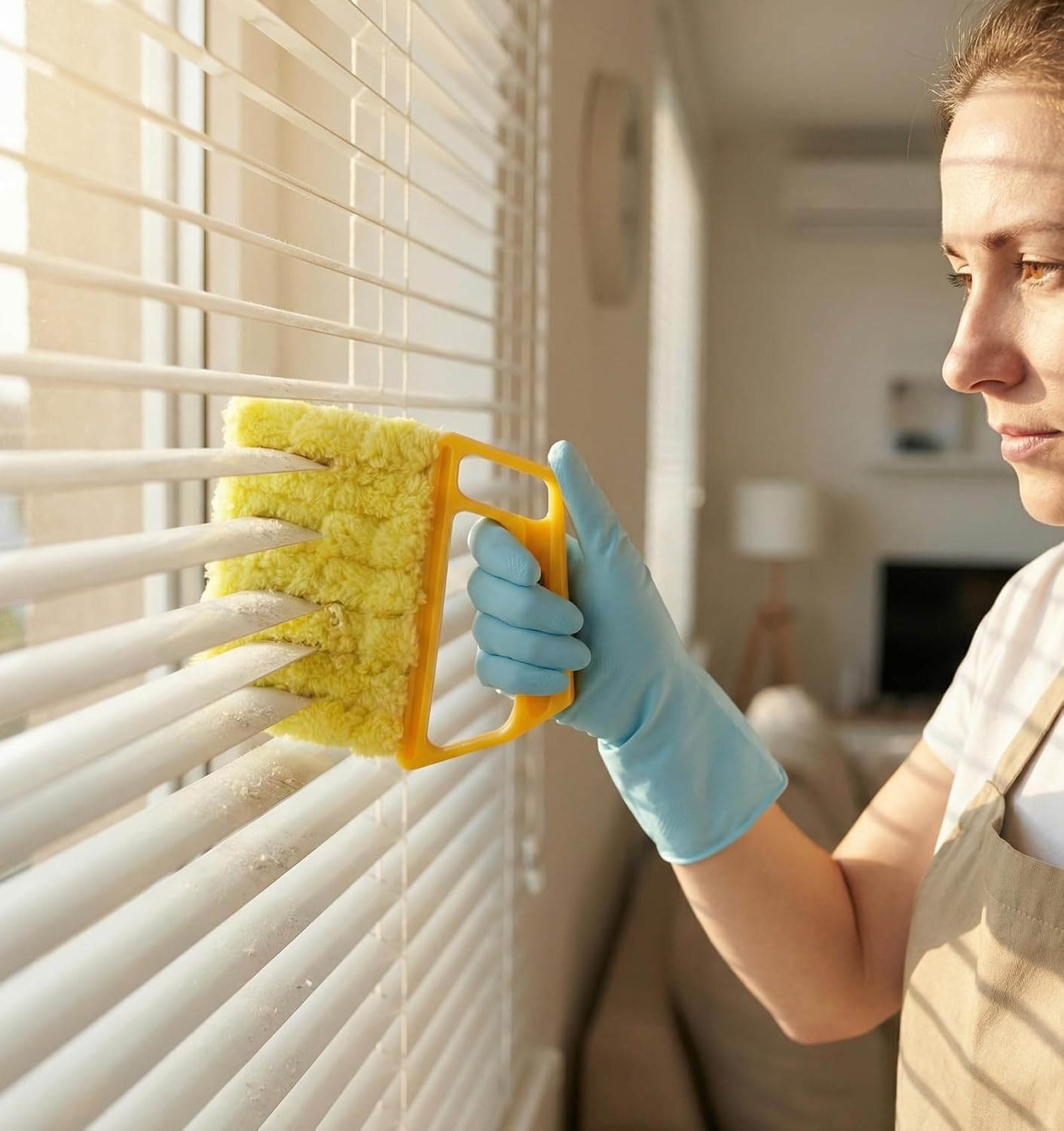 7-Finger Microfiber Blind Duster – 2 Pack Washable Cleaner Tool for Windows