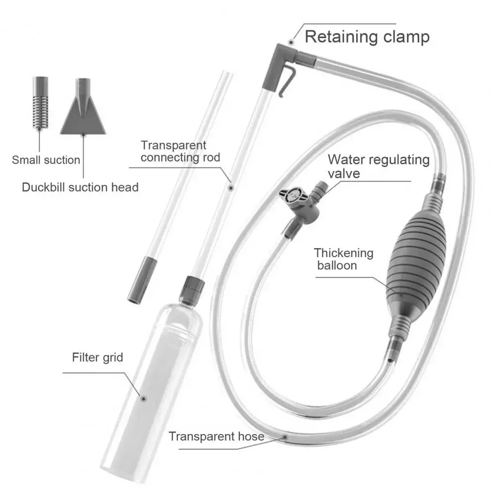 Pool Hand Vacuum Cleaner,Cleaning Tool,Adjustable Valve,Removable,Transparent