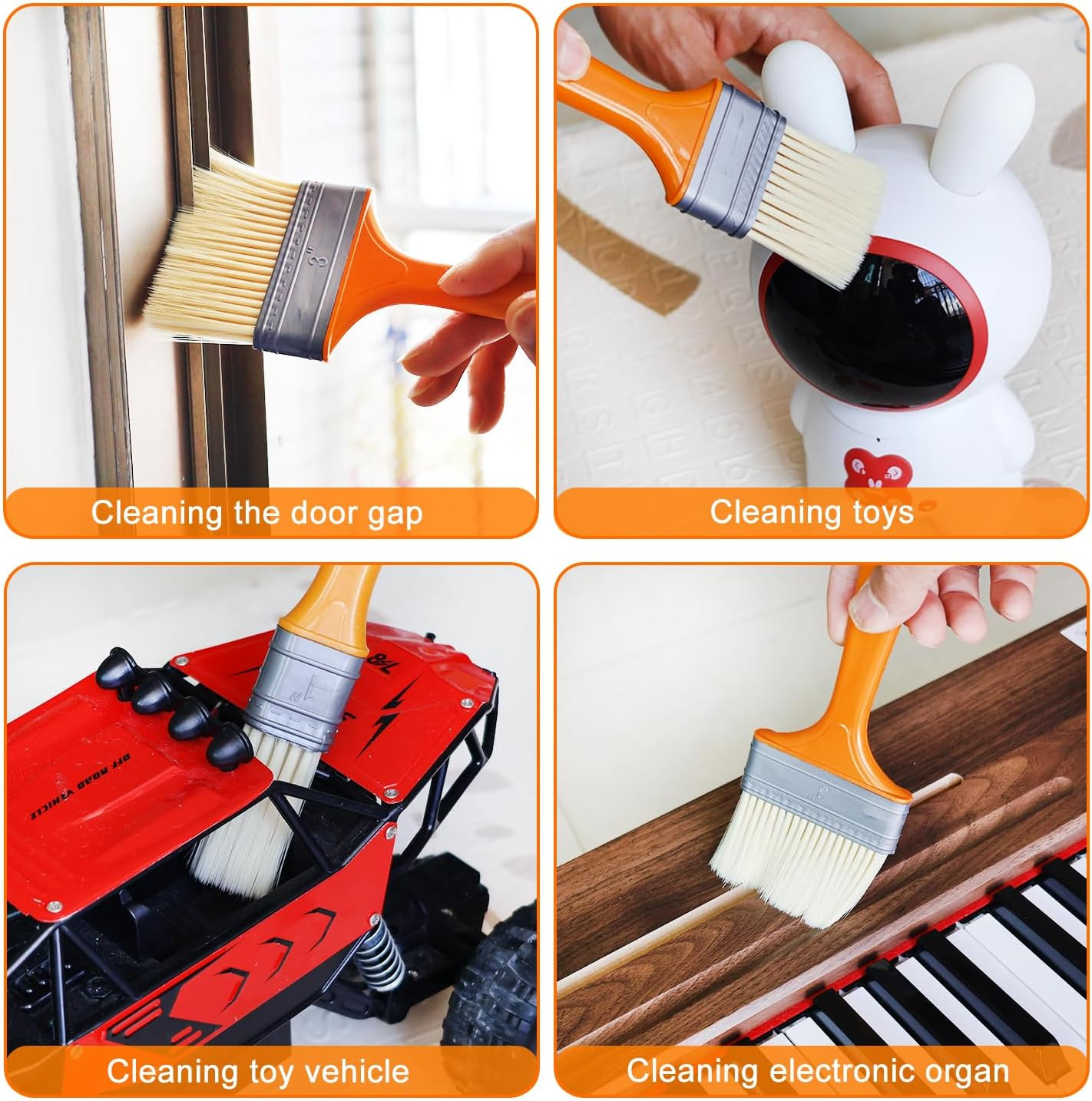3 Pack Microfiber Duster Brush, Soft Bristles Detailing Brush Dusting Tools, Cle