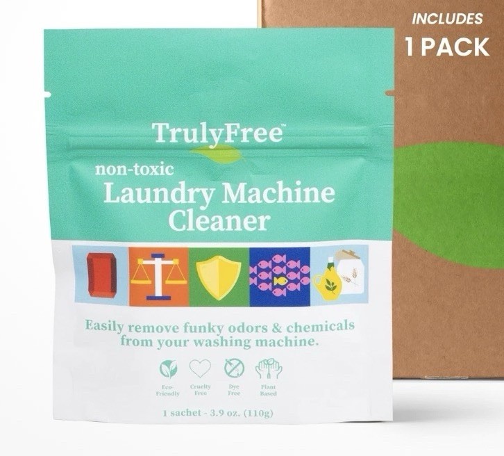Truly Free Home Laundry Washing Machine Cleaner Powder Cleans Washers Non-toxic