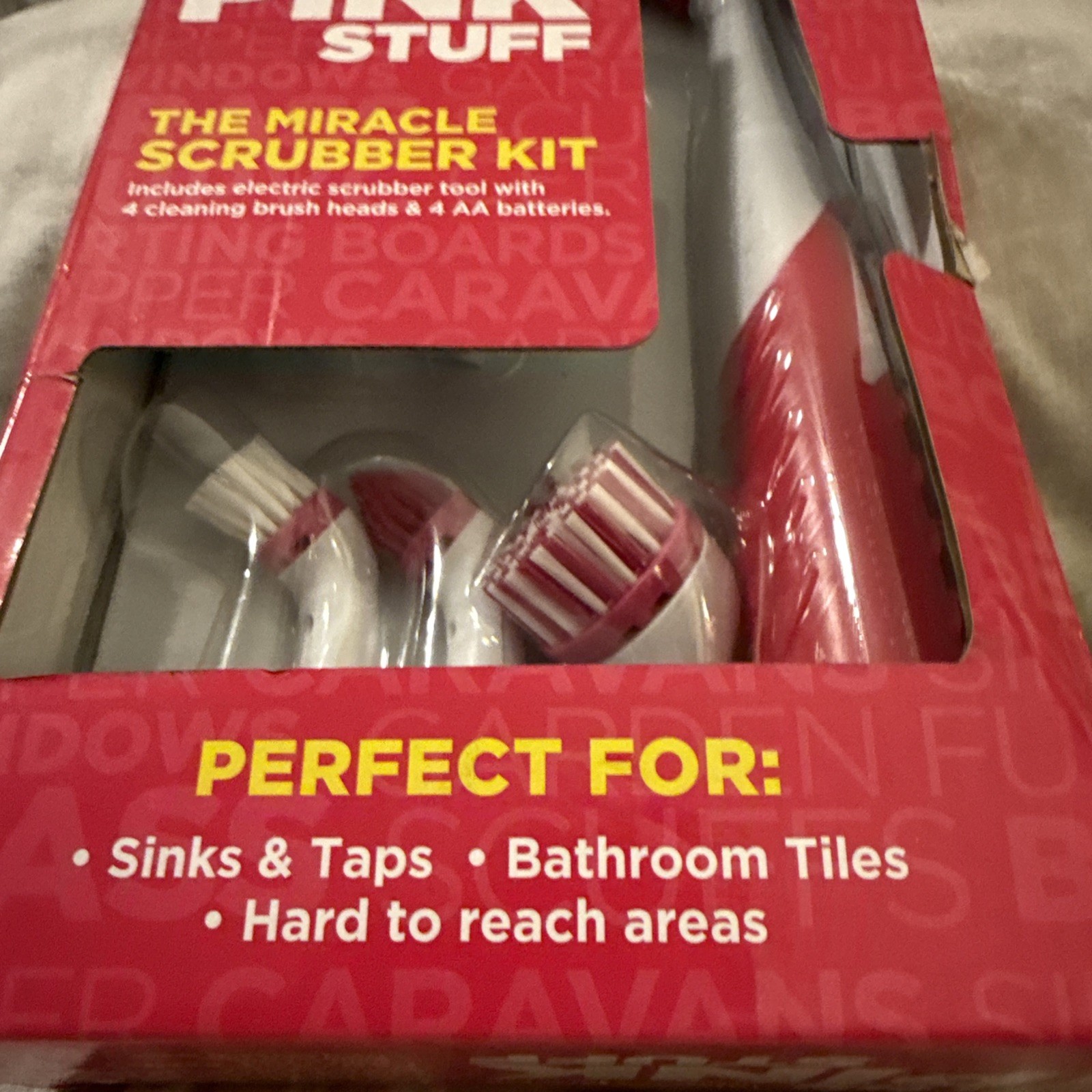 The Pink Stuff Miracle Scrubber Kit – 4 Cleaning Brush Heads