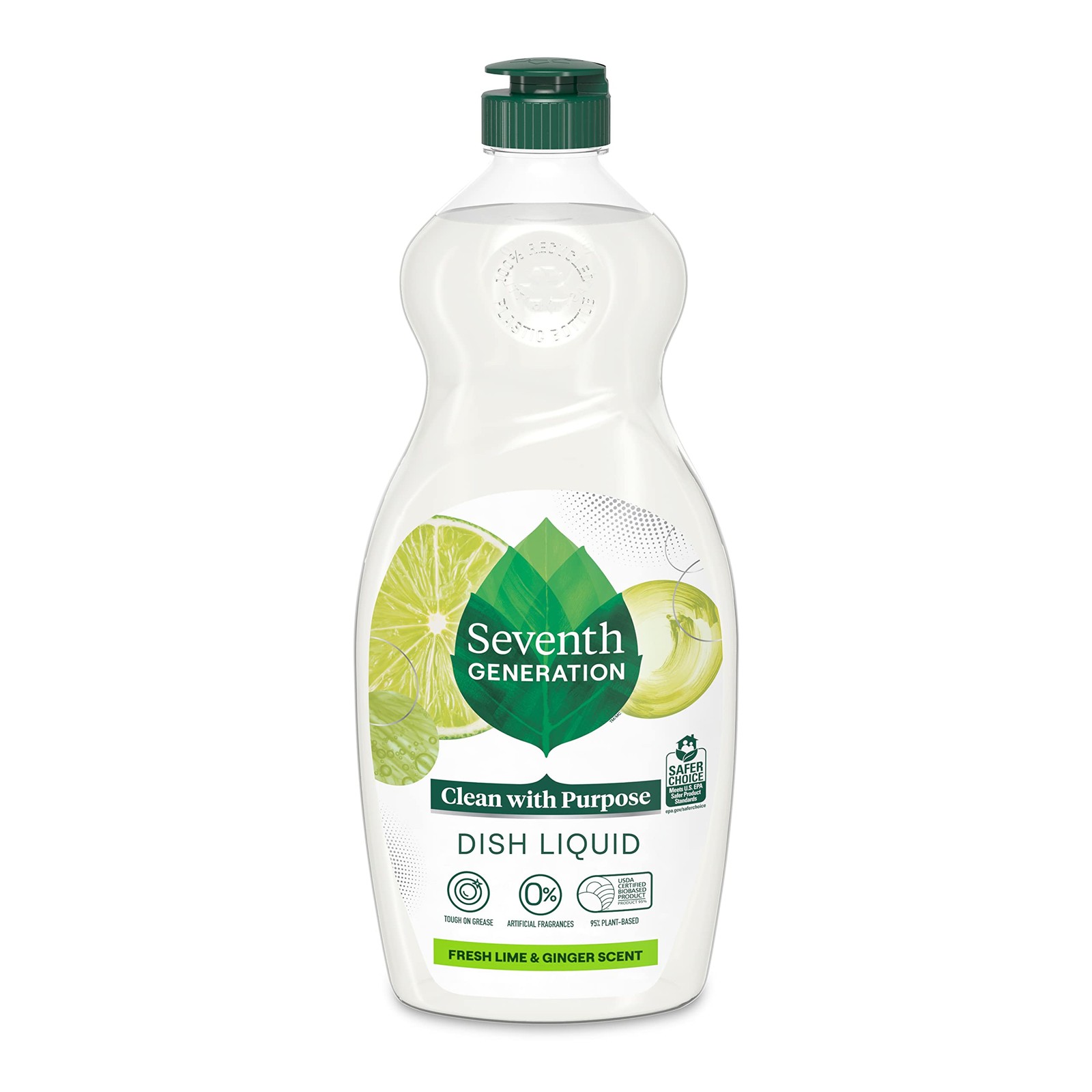 Seventh Generation Fresh Lime Ginger Dishwashing Soap/Detergent Soap 19oz 3 Pack