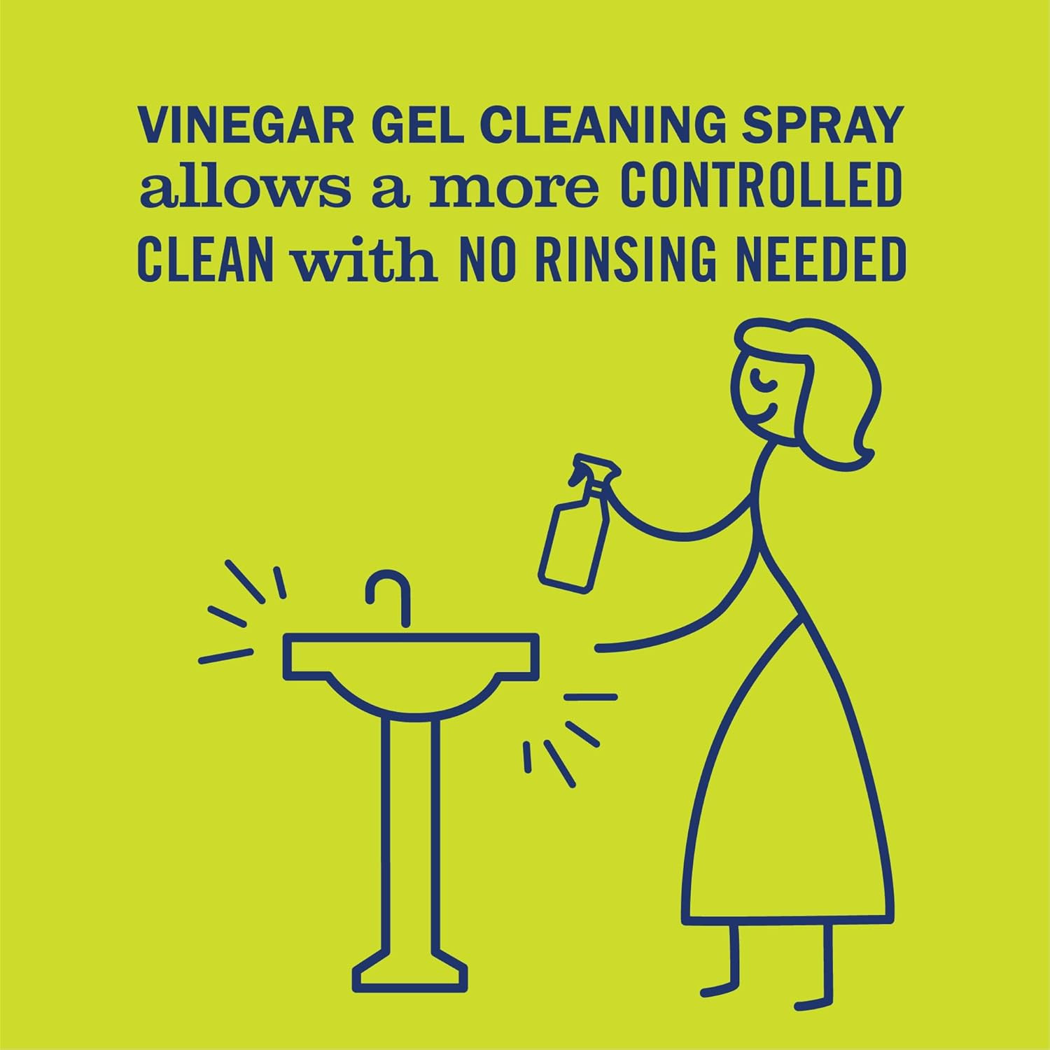 Mrs. Meyer’s Vinegar Gel Cleaning Spray, No-Rinse Formula Lemon Verbena 16 Fl Oz