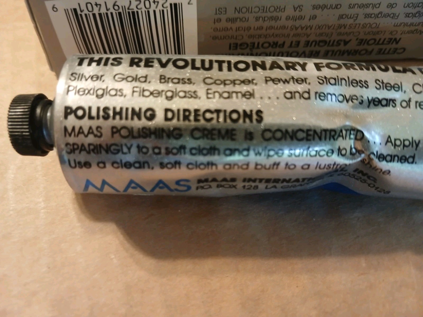 MAAS Fine Polishing Cream For All Metals – 4oz Tube 3.8 Oz Now