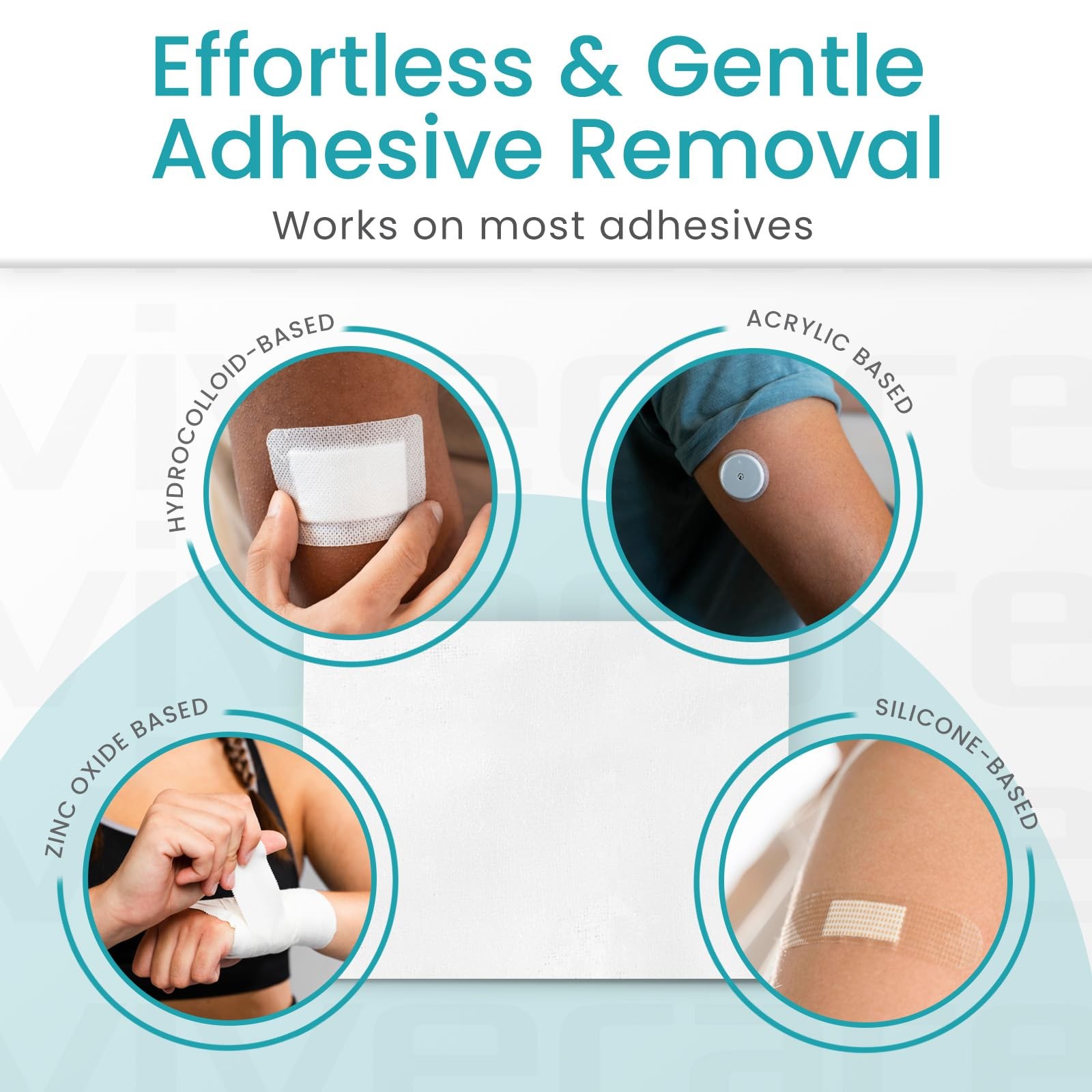 ViveCare Medical Adhesive Remover Wipes for Skin 50 Pack No Sting Adhesive R…